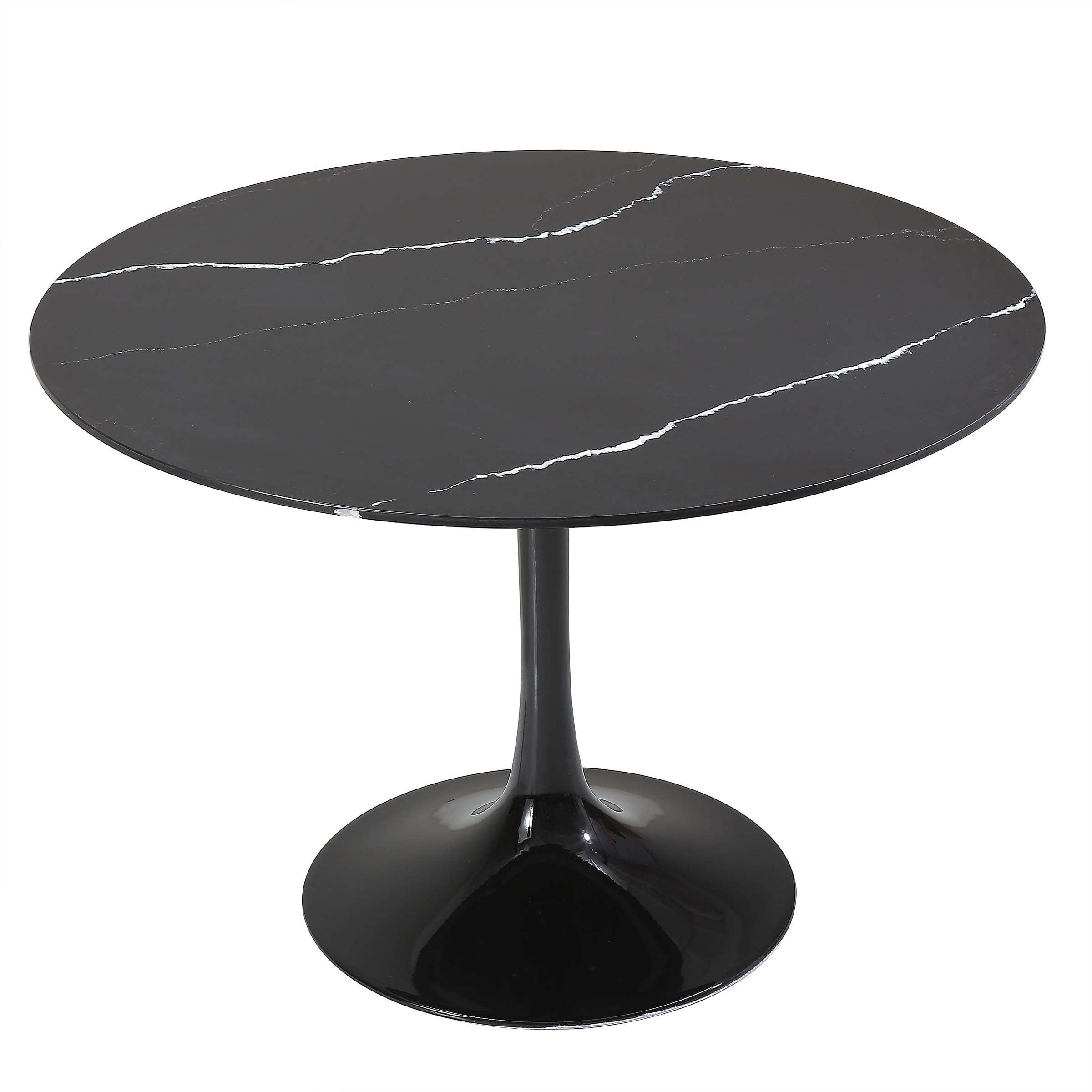 Orchid Round Solid Quartz Dining Table, 111.8 cm (44 in.) Diameter