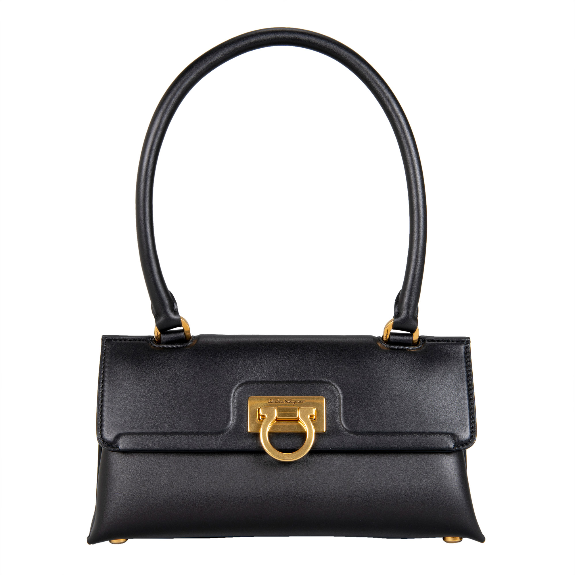 Salvatore Ferragamo　TRIFOLIO HANDBAG Salvatore Ferragamo Trifolio Shoulder Bag – Six & Sutton