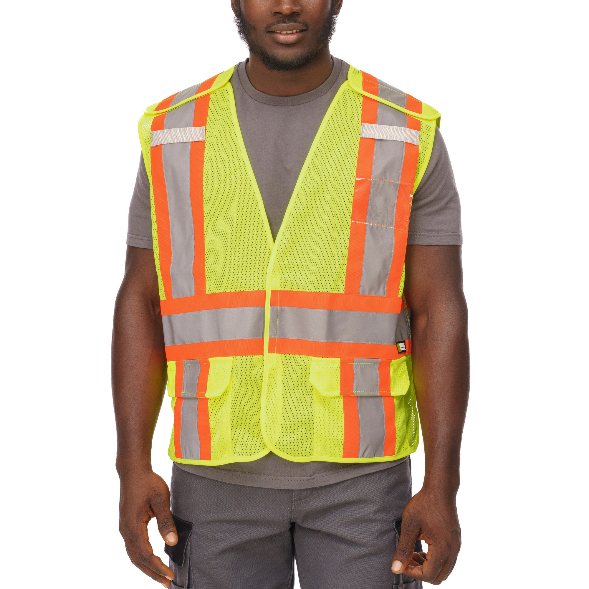 Holmes Workwear High-Visibility 5-point Tear-away Vest, 3-pack