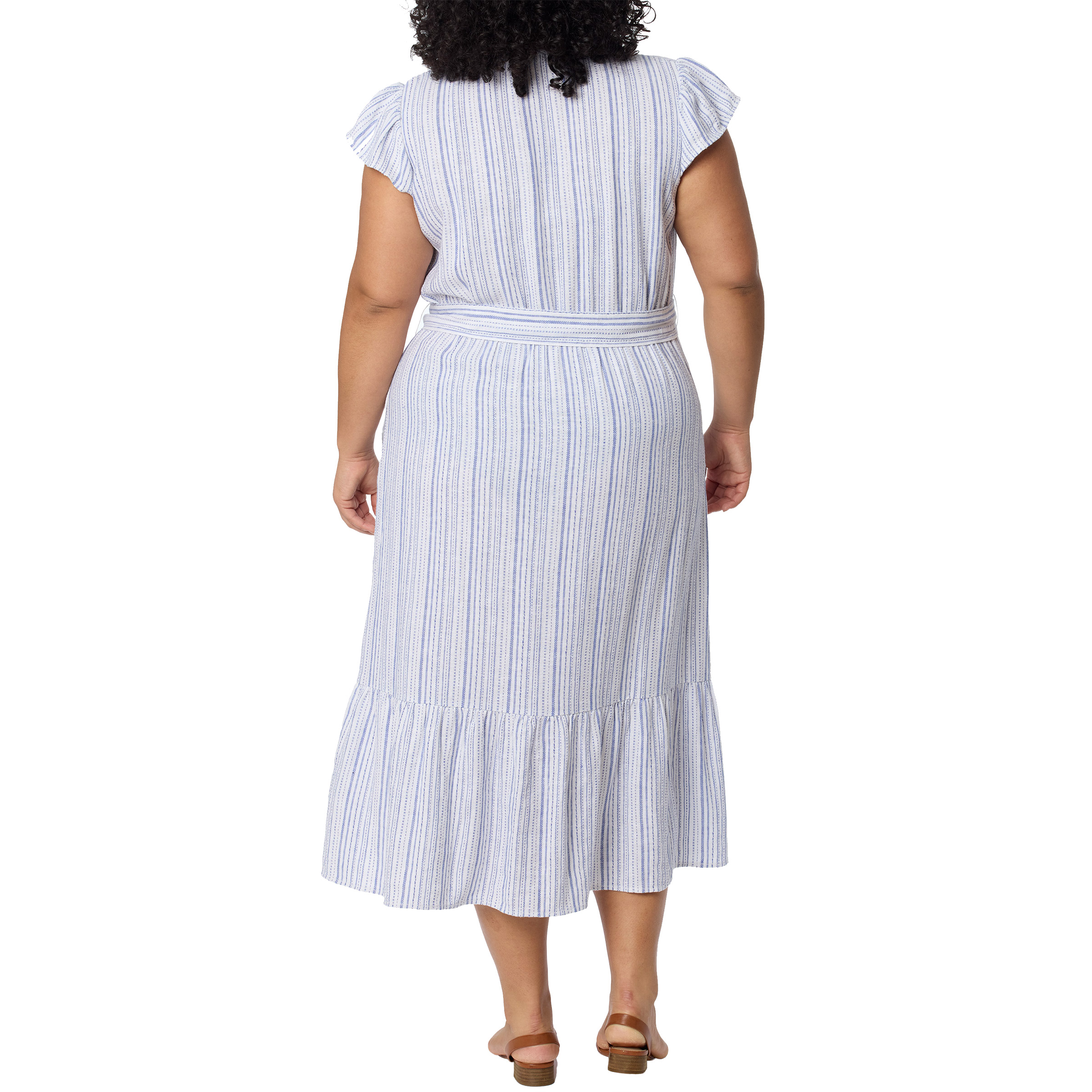 briggs women's linen blend tiered dress Briggs Women's Linen Blend Tiered Dress