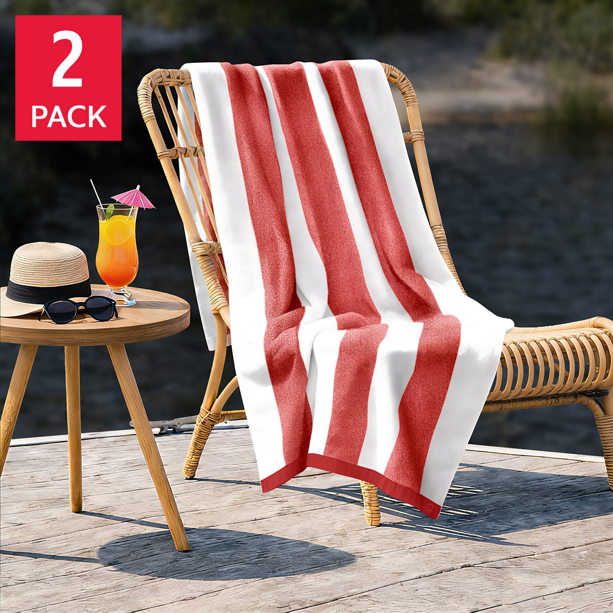 United Colors of Benetton Beach Towel, 2-pack | Costco