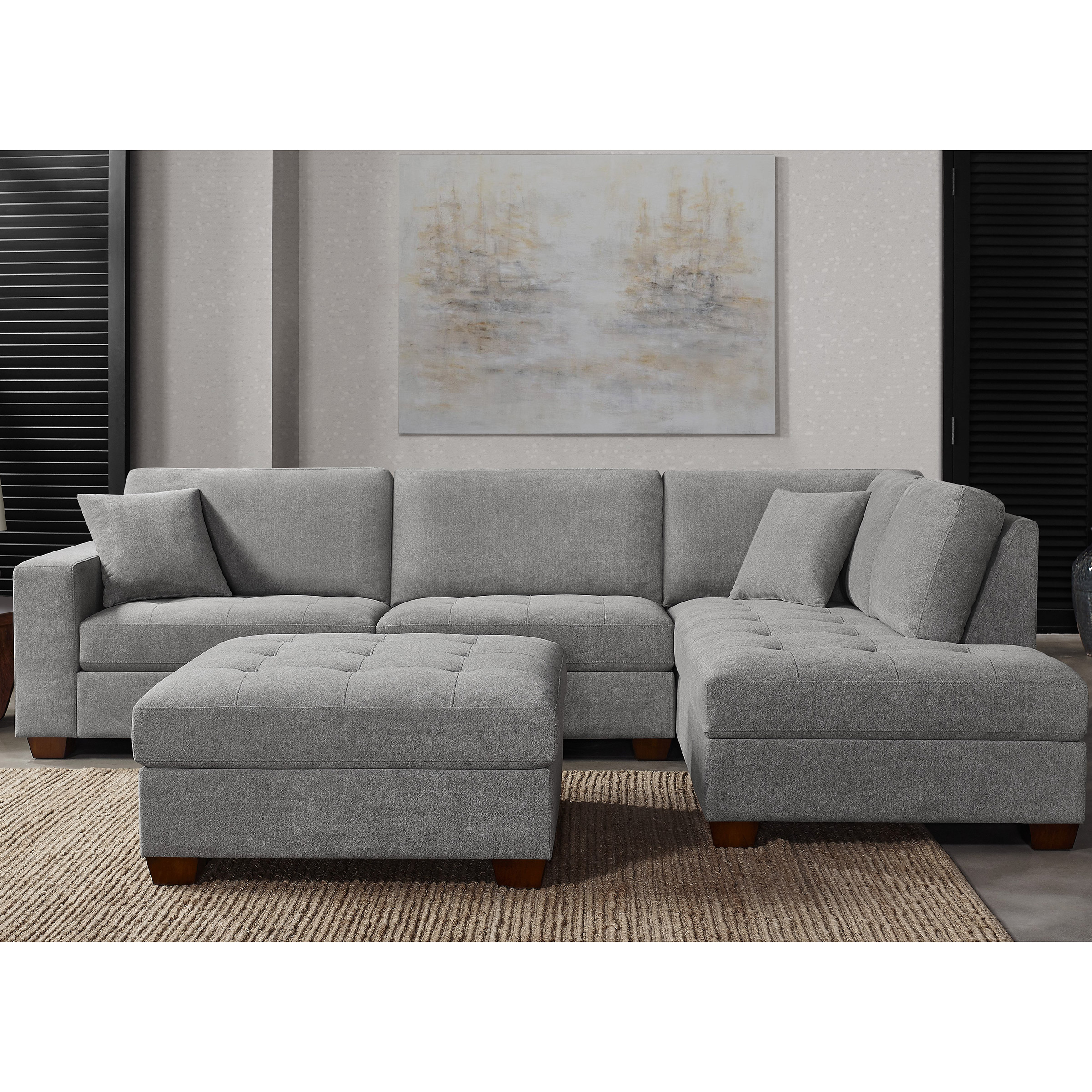 Thomasville Miles Fabric Sectional with Storage Ottoman | Costco