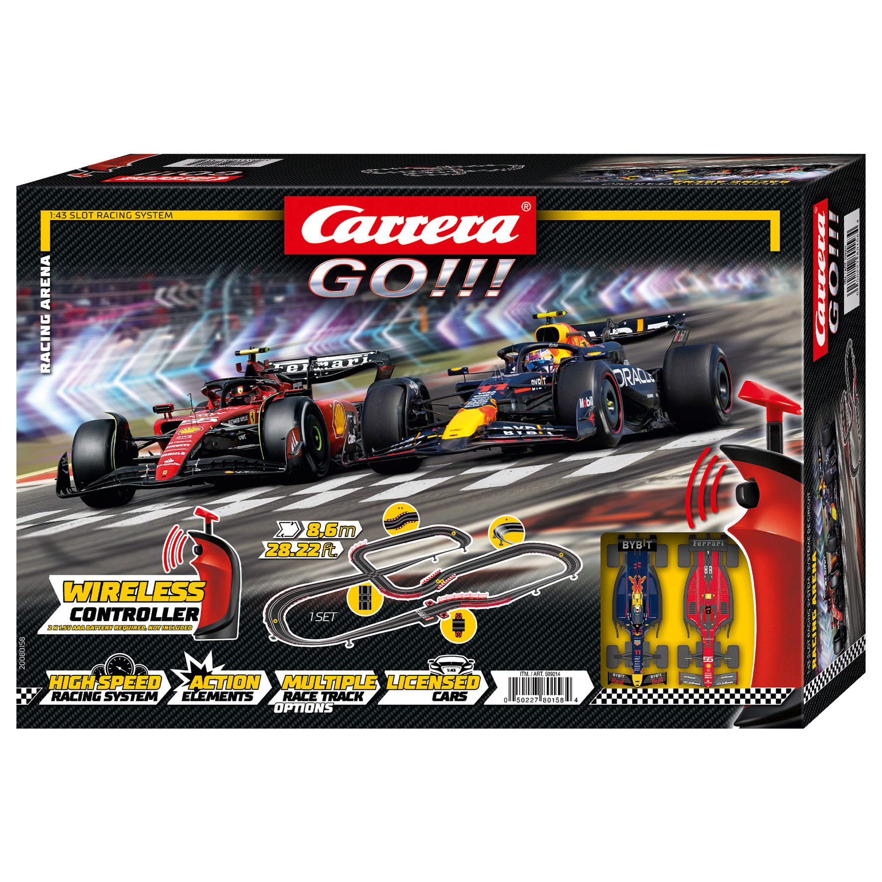 Carrera GO!!! “Racing Arena”-  F1 Race Cars Perez/ Sainz with 2 Wireless Controllers																				 																				