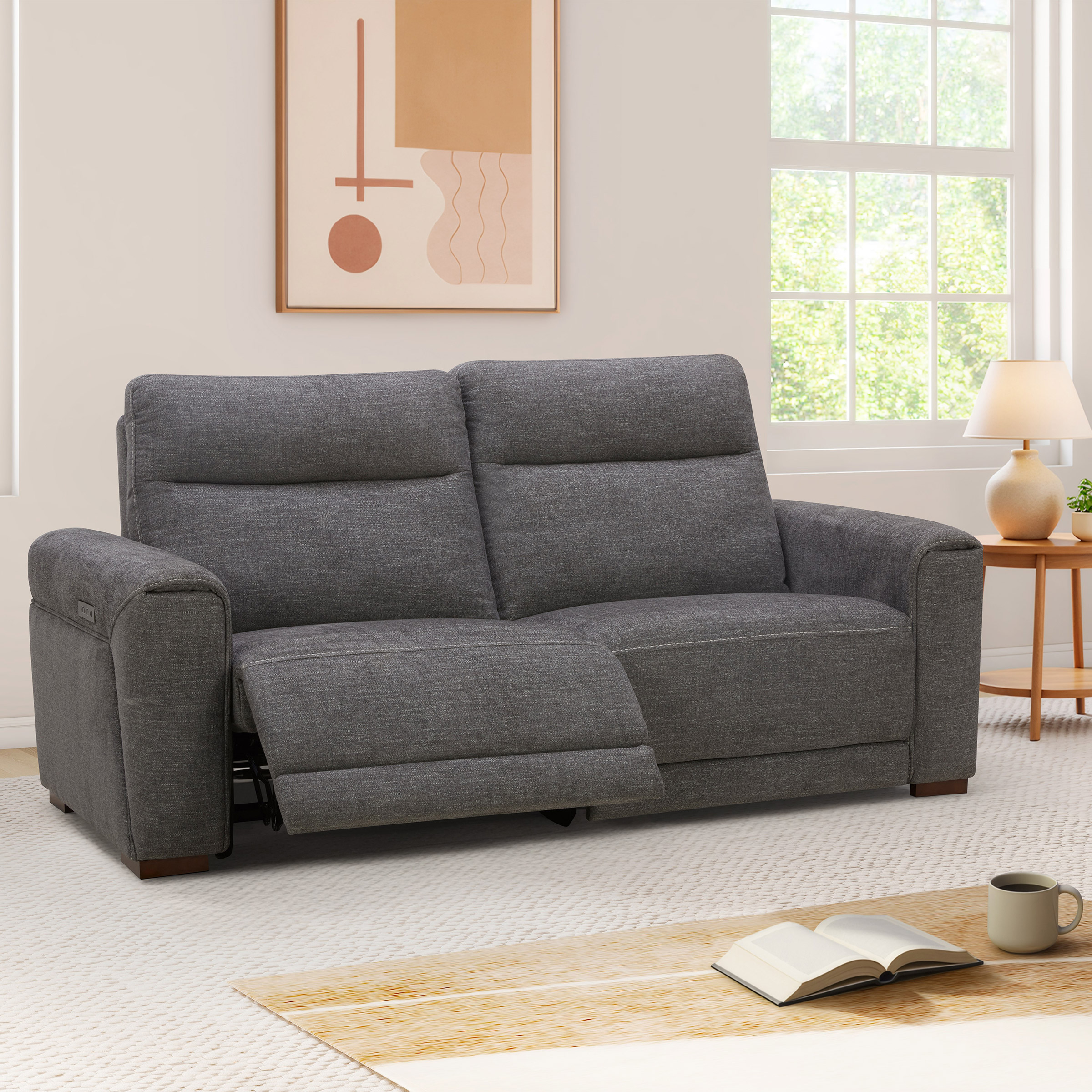 Aiden & Ivy Power Reclining Fabric Sofa