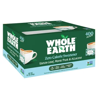 WHOLE EARTH STEVIA, MONK FRUIT, ALLULOSE 400 CT