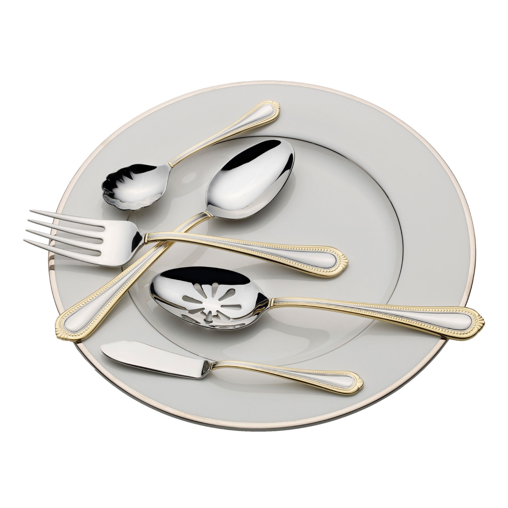 Mikasa Regent Bead Gold 18/10 Stainless Steel 65-piece