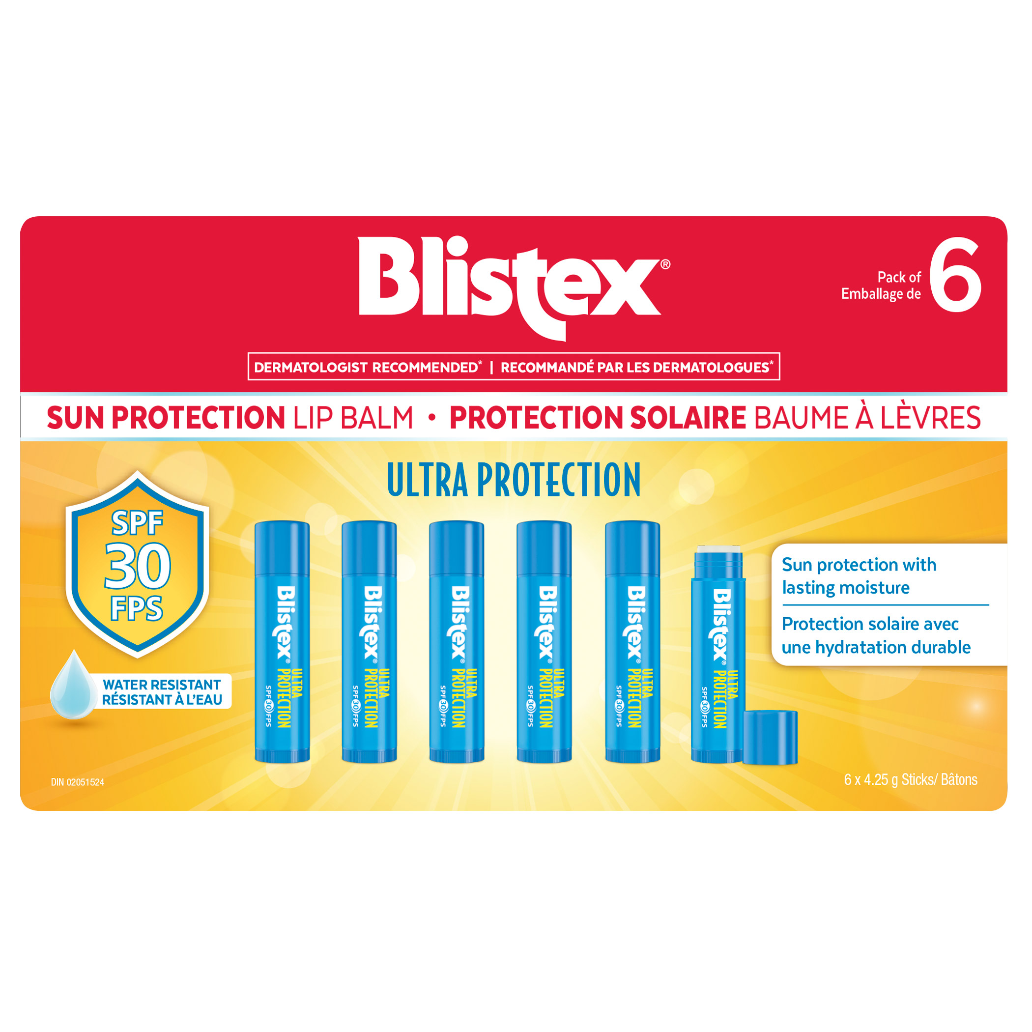 Blistex Lip Balm Ultra Protection SPF 30, 6-pack 