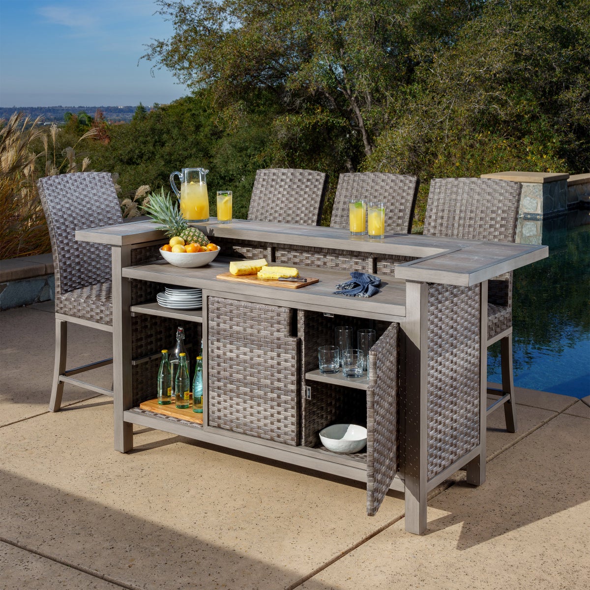 SunVilla Taylor 5-piece Outdoor Bar Set | Costco SunVilla Taylor 5-piece Outdoor Bar Set | Costco