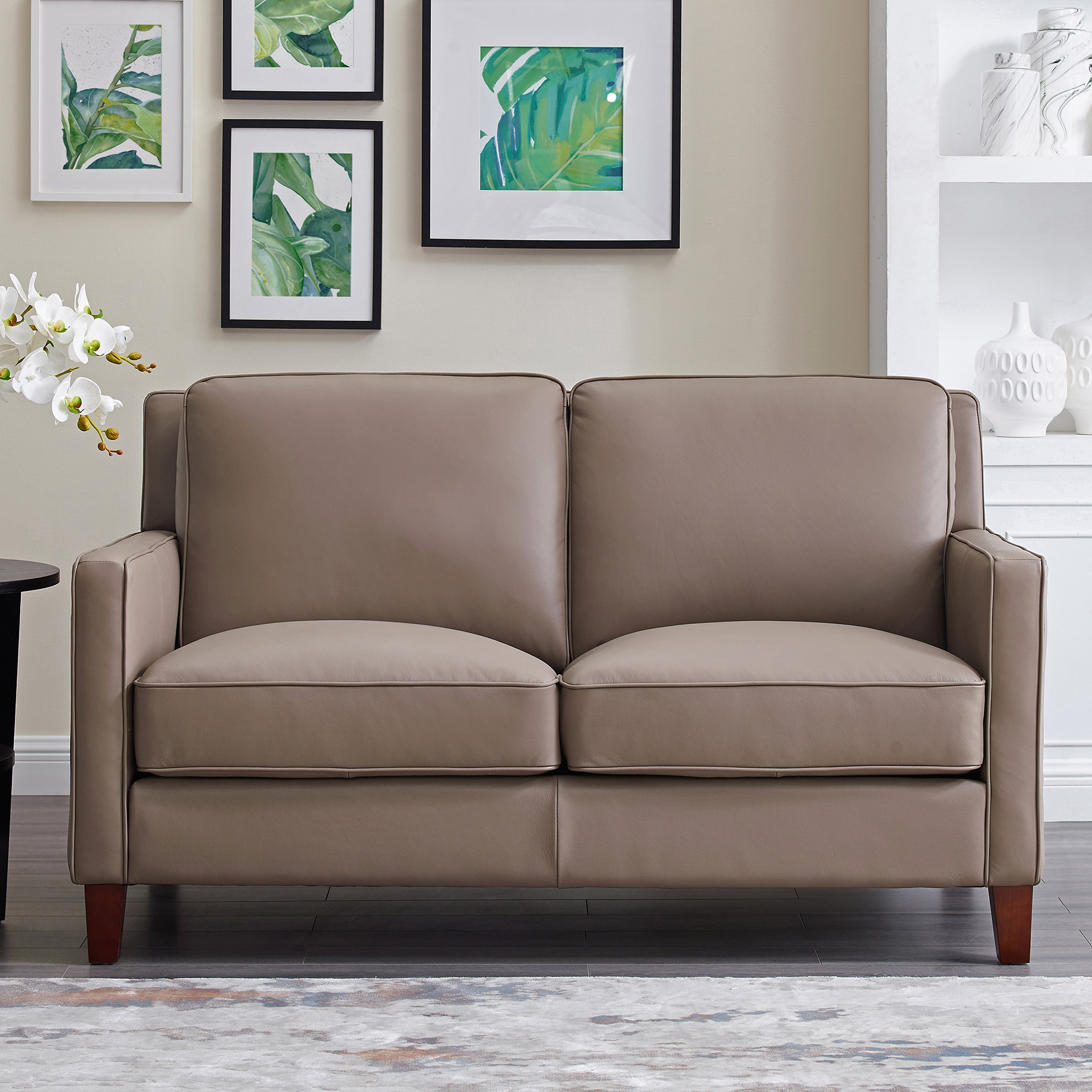 Prospera Home West Park Top-grain Leather Loveseat