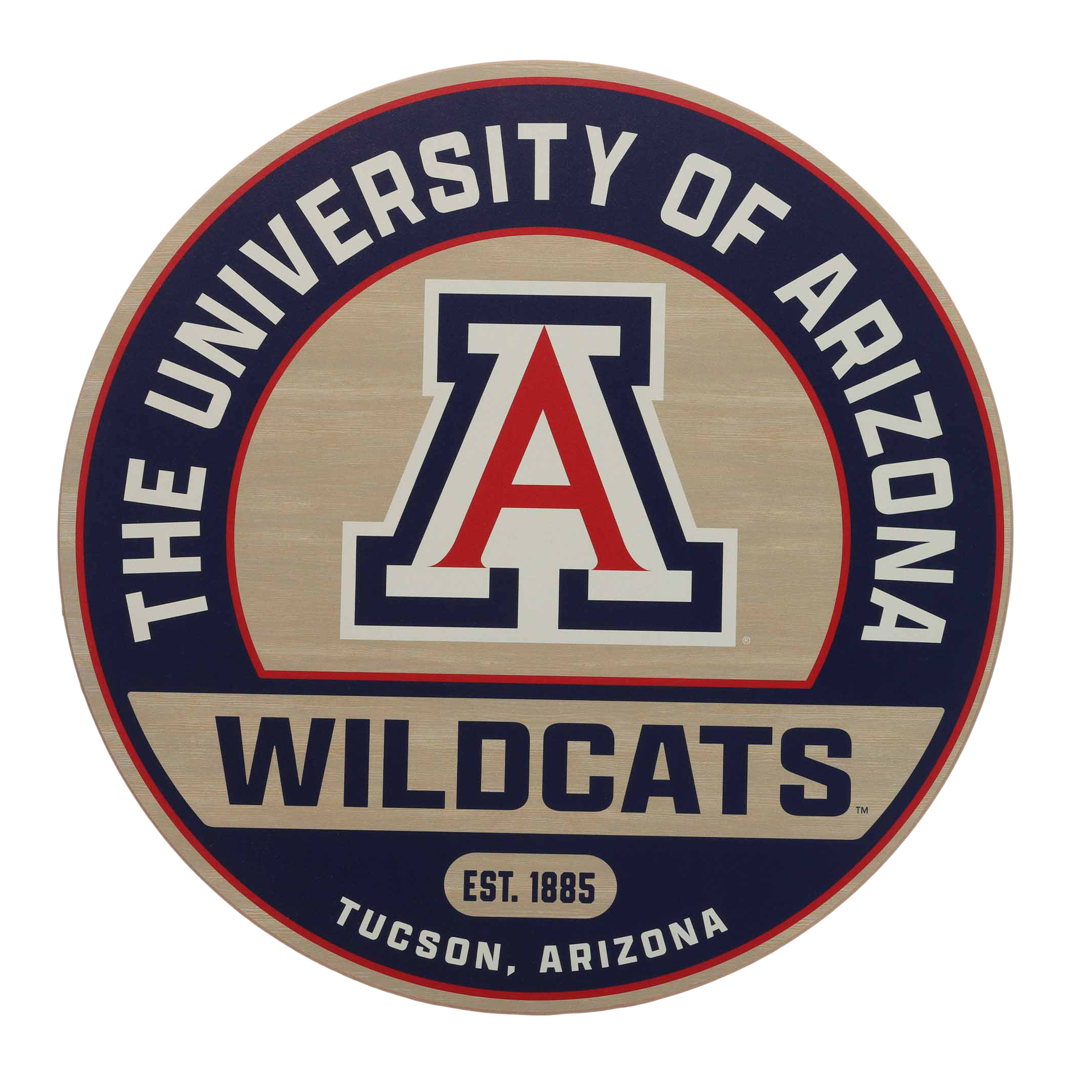 NCAA Wood Round Wall Sign