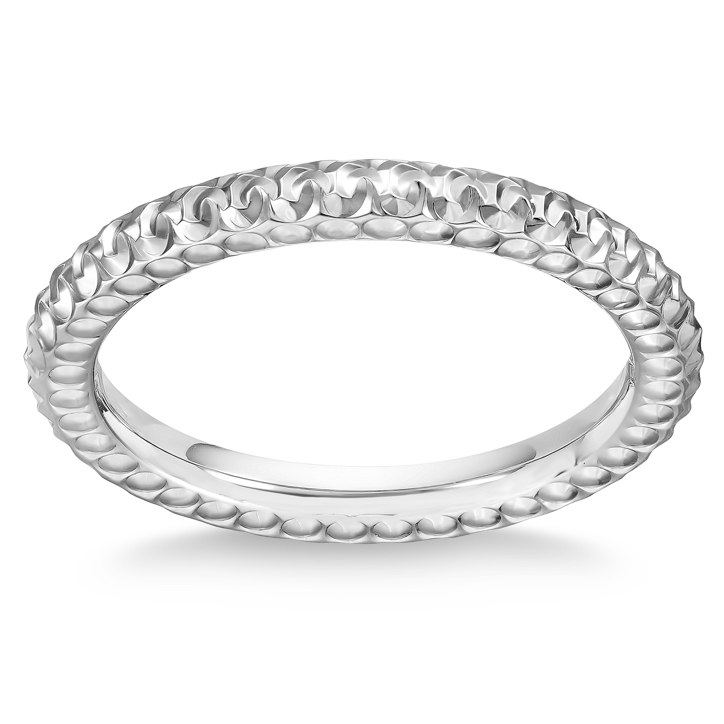 2.5mm Comfort Fit Diamond Cut Wedding Band