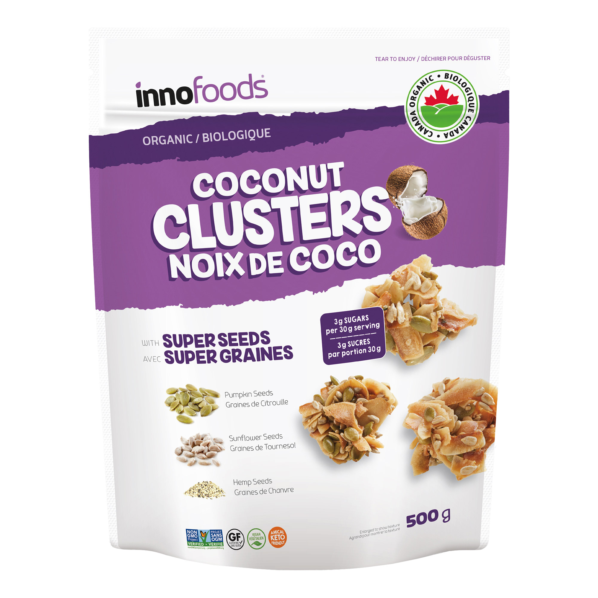 Inno Foods Organic Coconut Clusters, 500 g