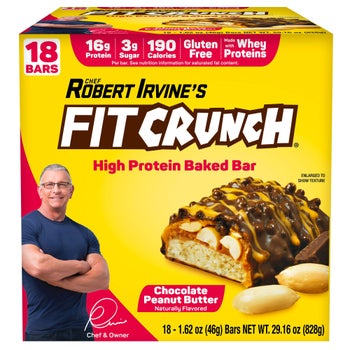 Robert Irvine’s Fit Crunch Chocolate Peanut Butter Baked Protein Bar