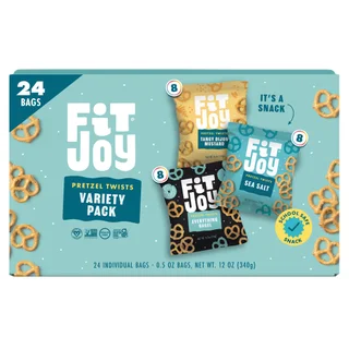 FITJOY PRETZELS VARIETY PACK 24 CT 24/0.5OZ (0.75LBS)