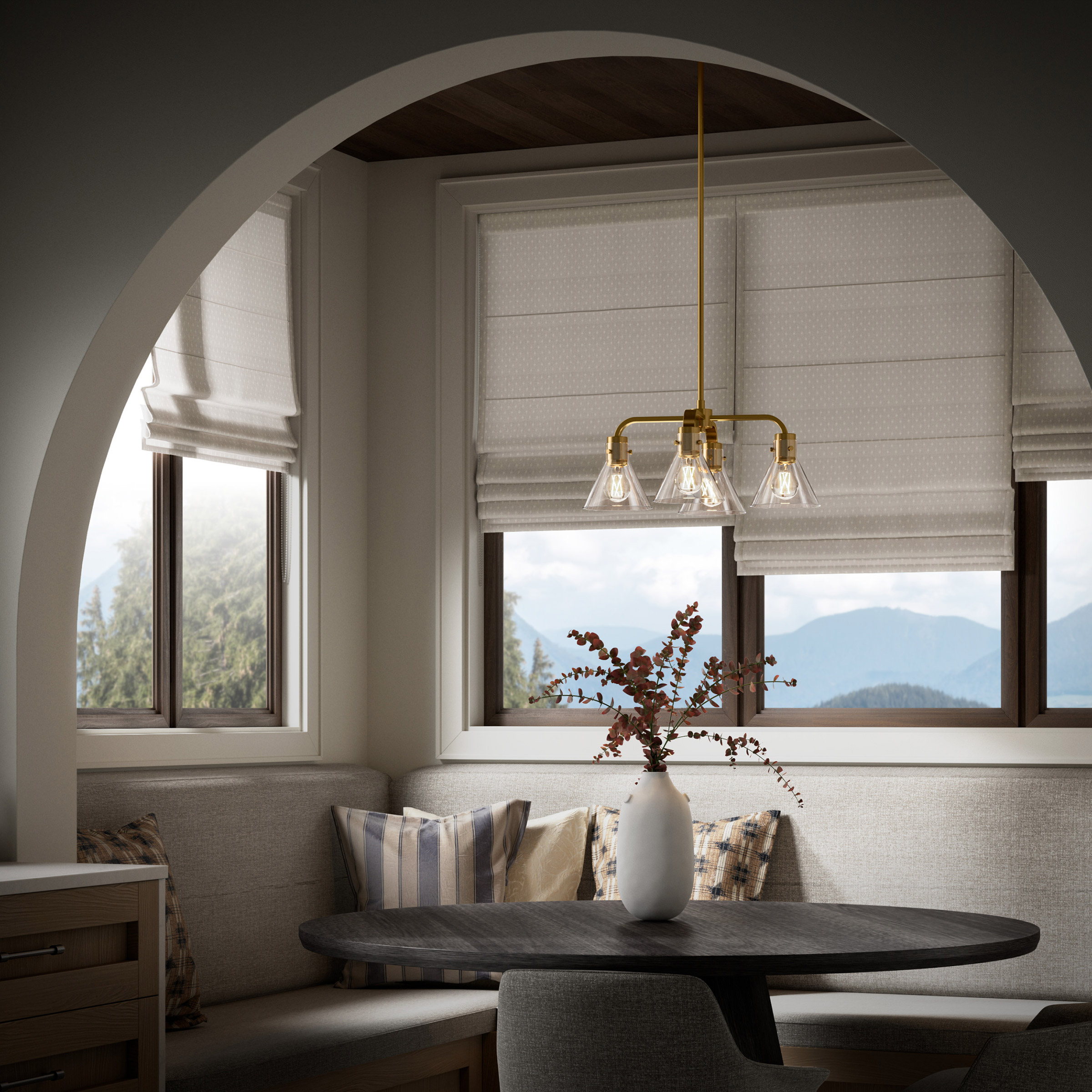 【4セット　180m分】LEDイルミネーションライト ゴールド Kohler Orime Four-Light Flared Glass Shade Chandelier | Costco