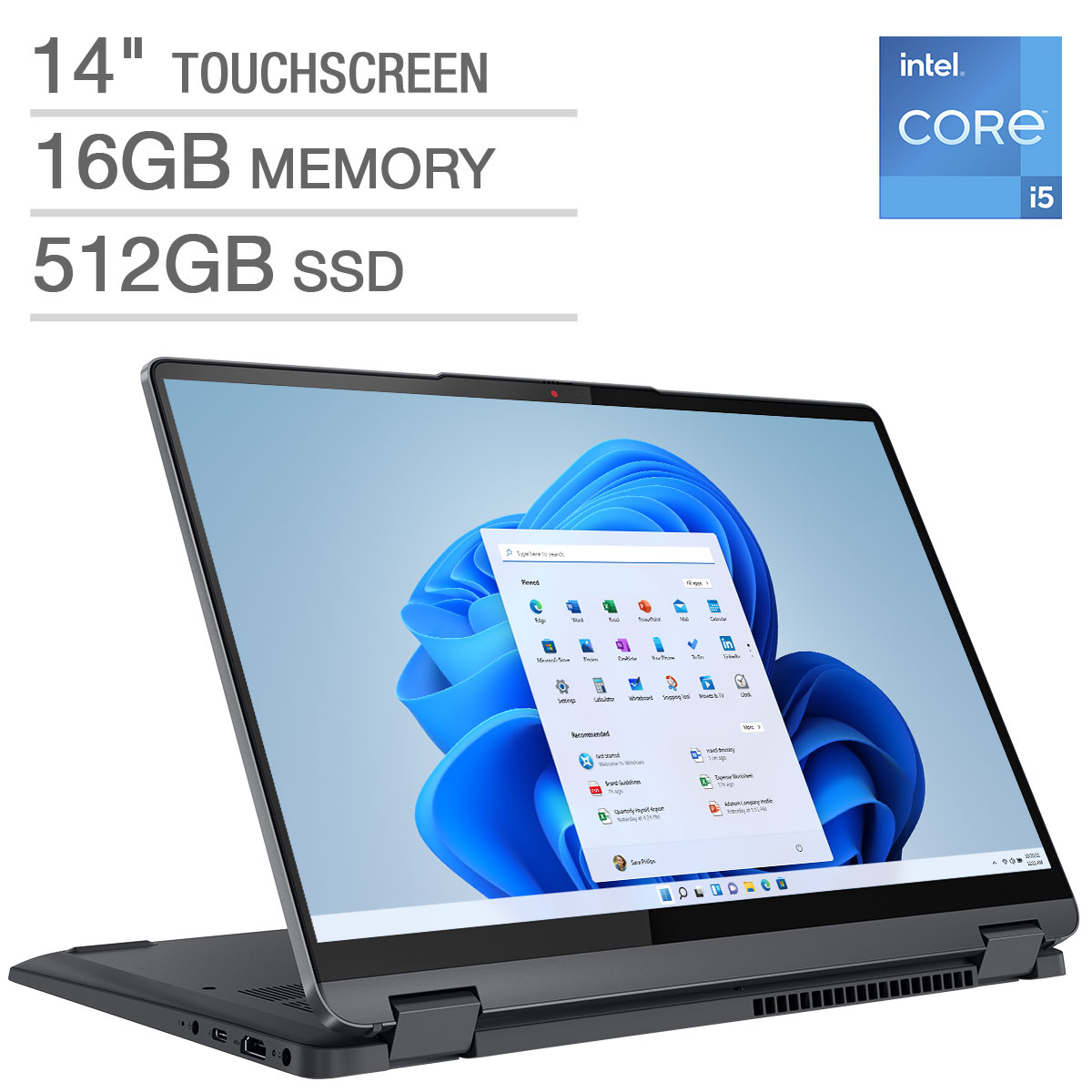 Lenovo IdeaPad Flex 5 14" 2-in-1 Touchscreen Laptop - 12th Gen Intel Core i5-1235U - 1920 x 1200 - Windows 11