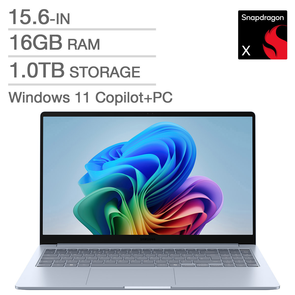 Samsung Galaxy Book Edge SE Copilot+ PC 15.6-in Laptop, Qualcomm Snapdragon X X1-26-100 - 16GB RAM, 1TB Storage