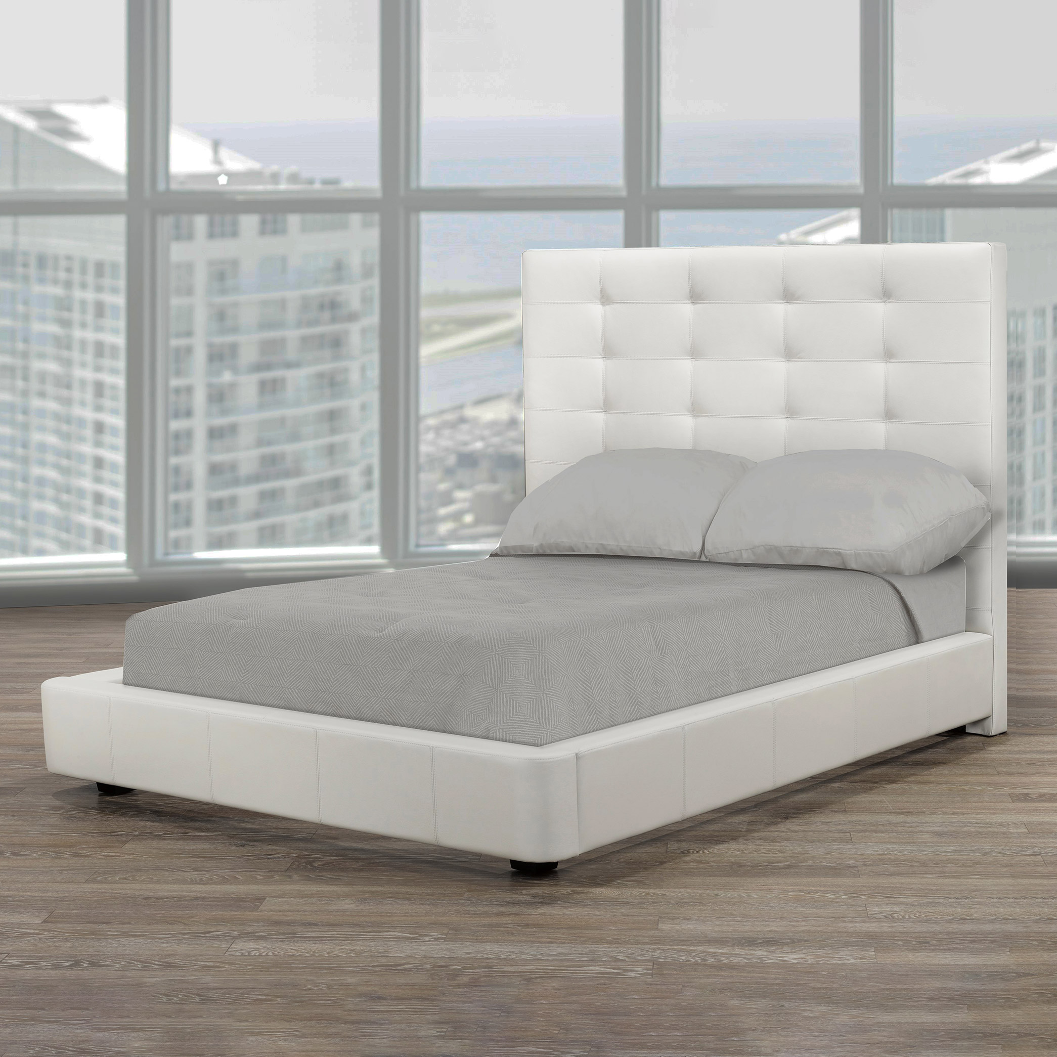 Urbania Modern Top Grain Leather Bed