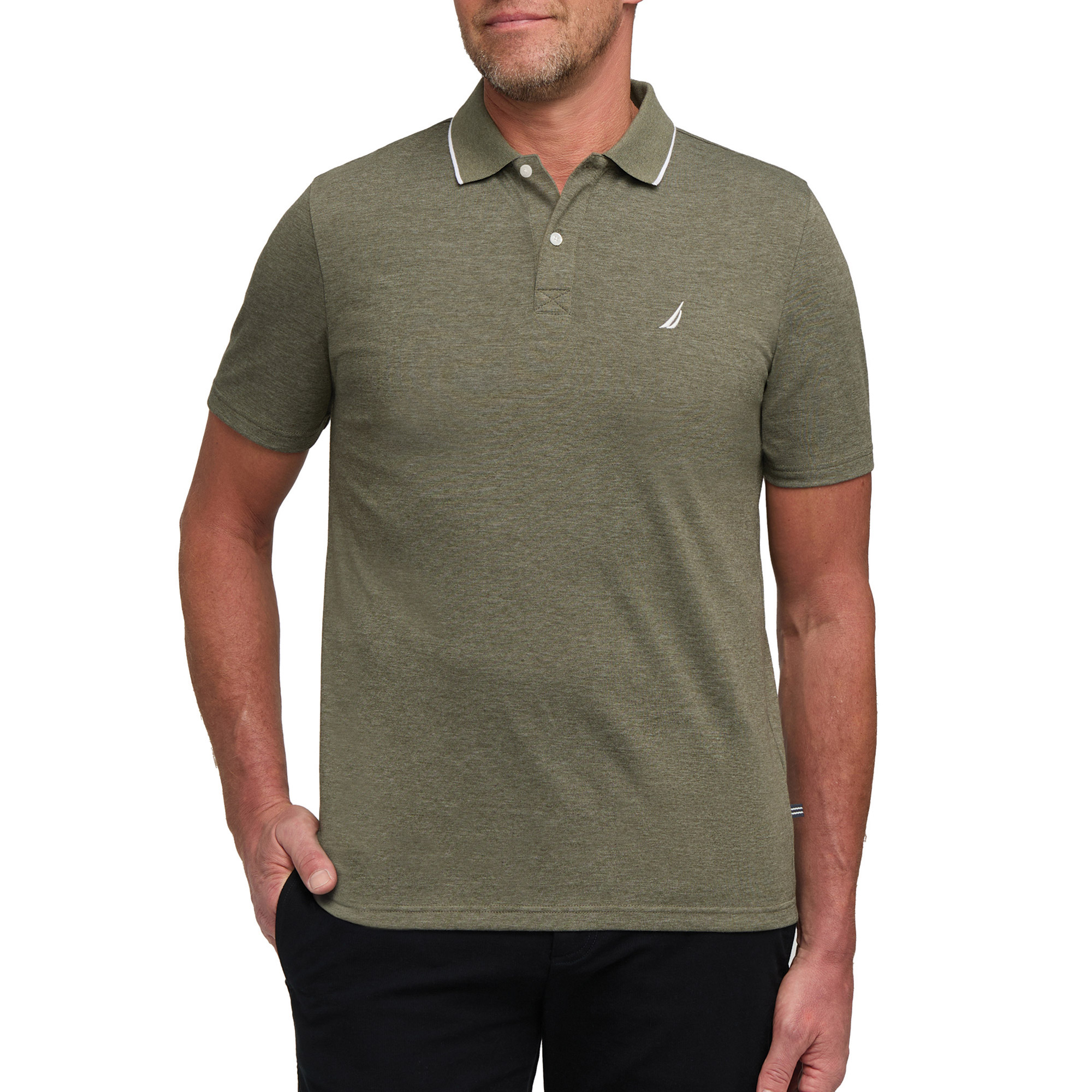 Nautica Men's Jersey Short Sleeve Polo