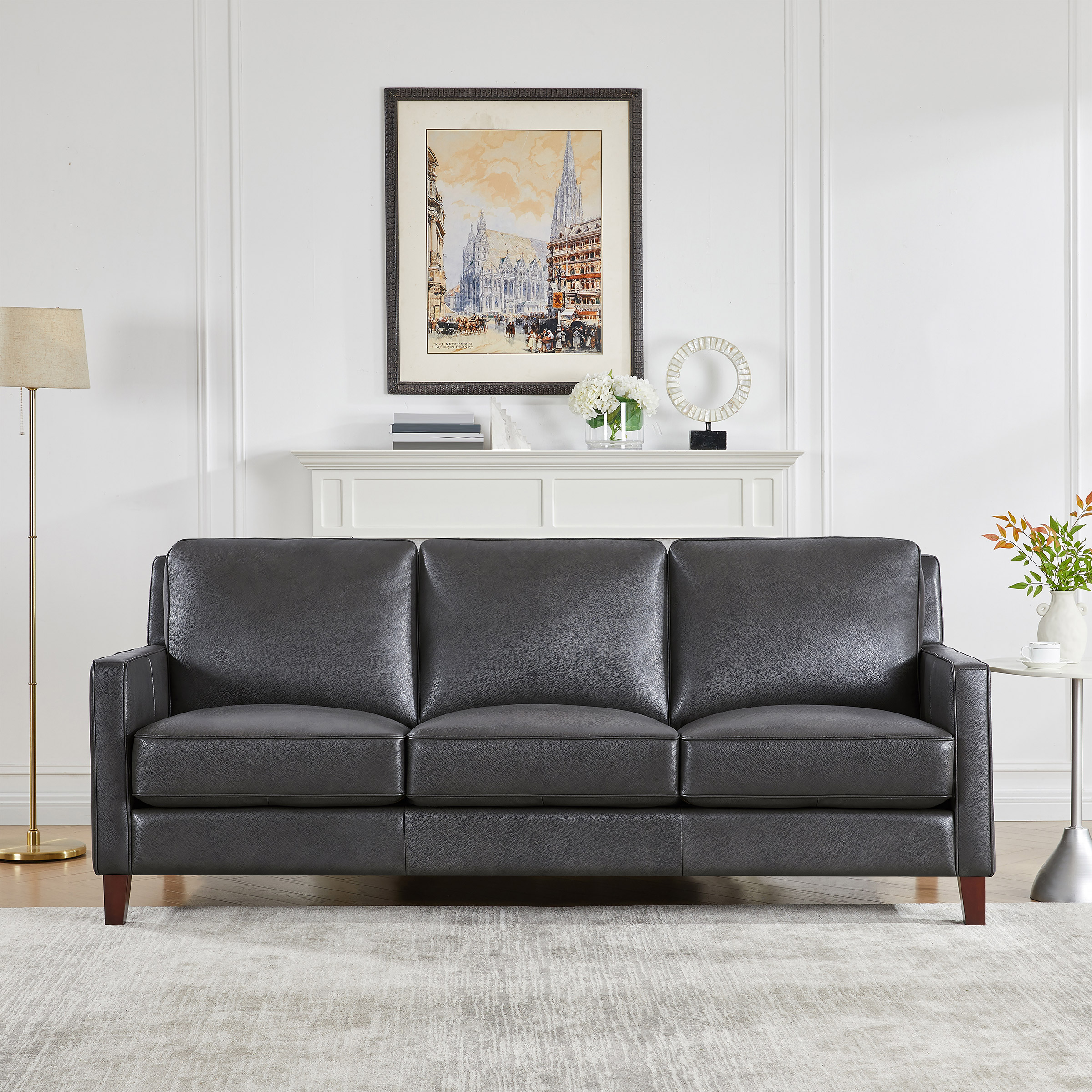 Prospera Home West Park Top-grain Leather Sofa