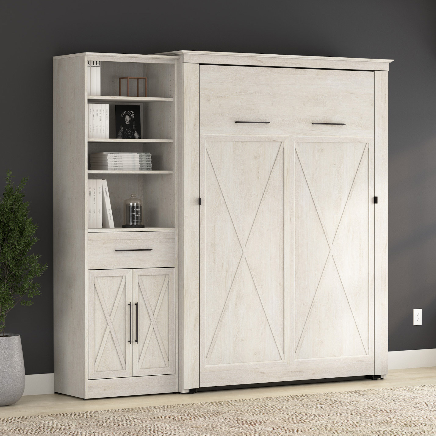 Key West Double Wall Bed with Storage Shelf