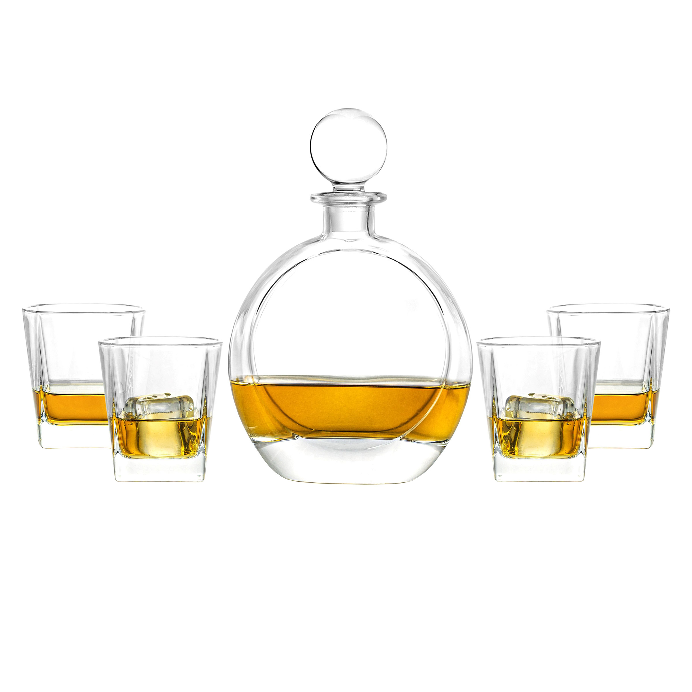 B Brilliant Whiskey Decanter Set, 5-pieces