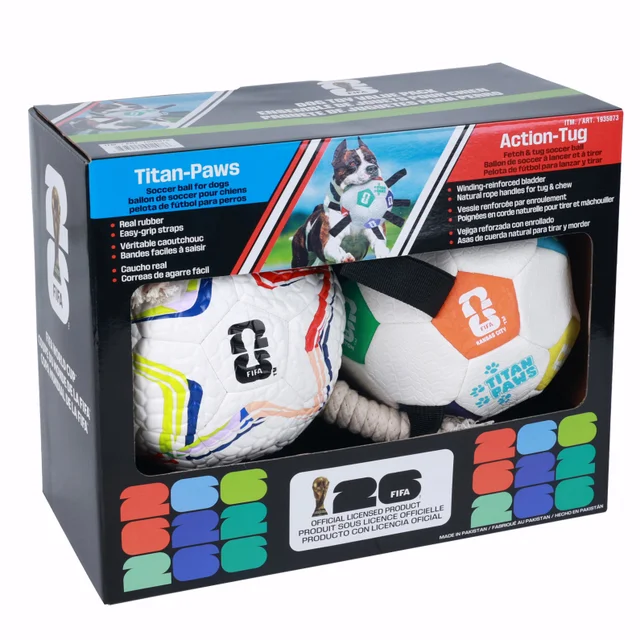 FIFA WORLD CUP DOG SOCCER BALL PACK 2 PACK
