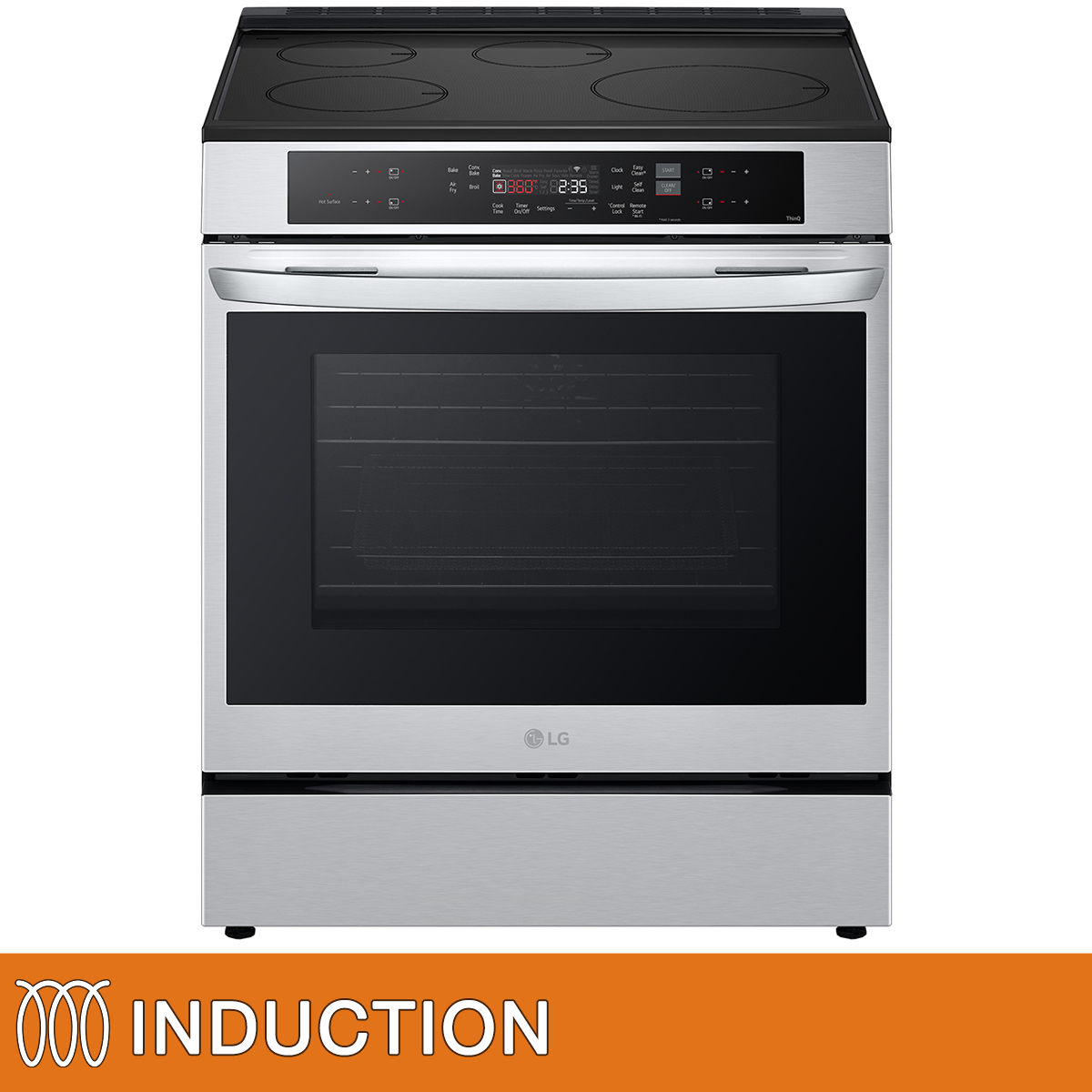 LG 30 in 6.3 cu. ft. Stainless Steel Slide-in Induction Range With True Convection