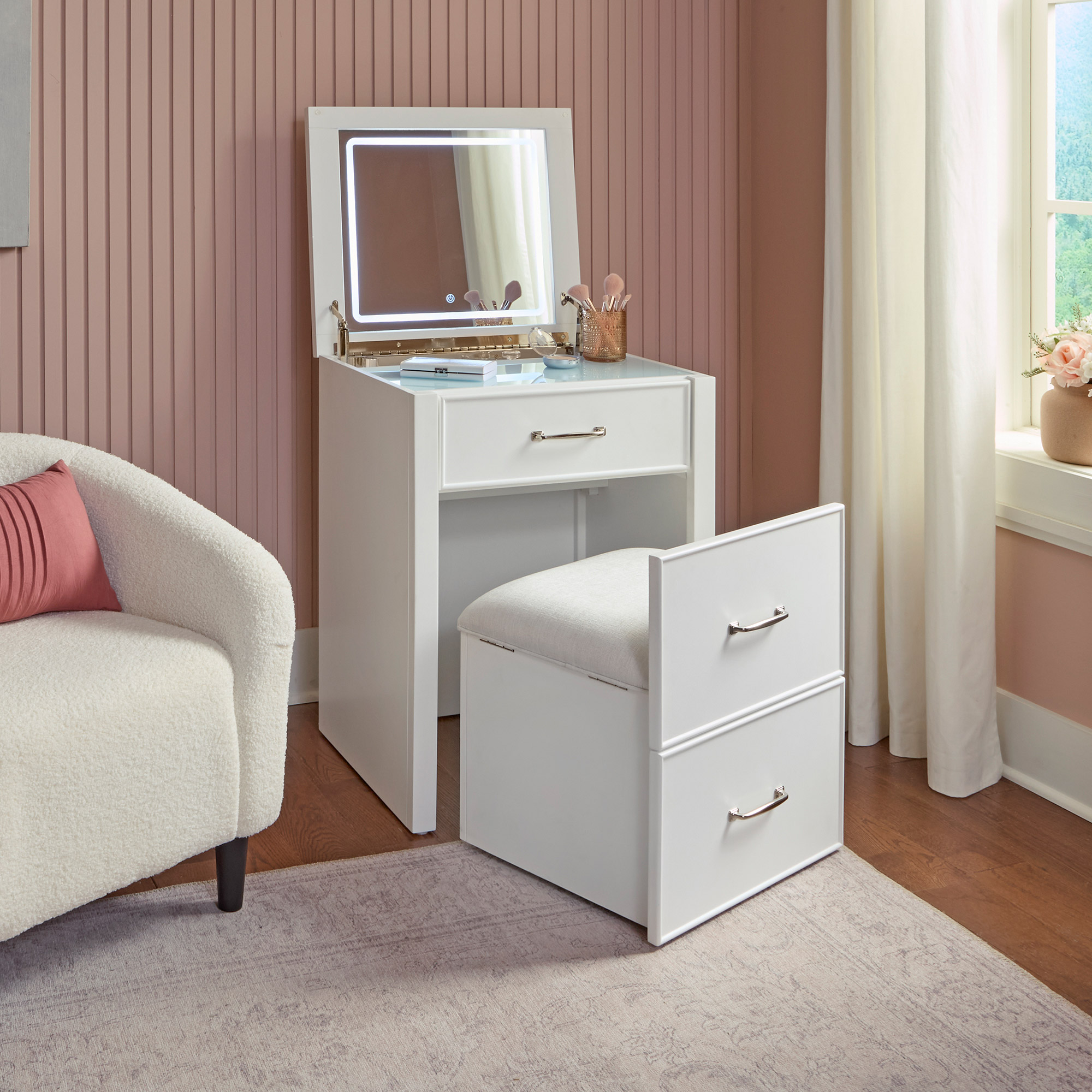 Odessa Lift-top Makeup Table