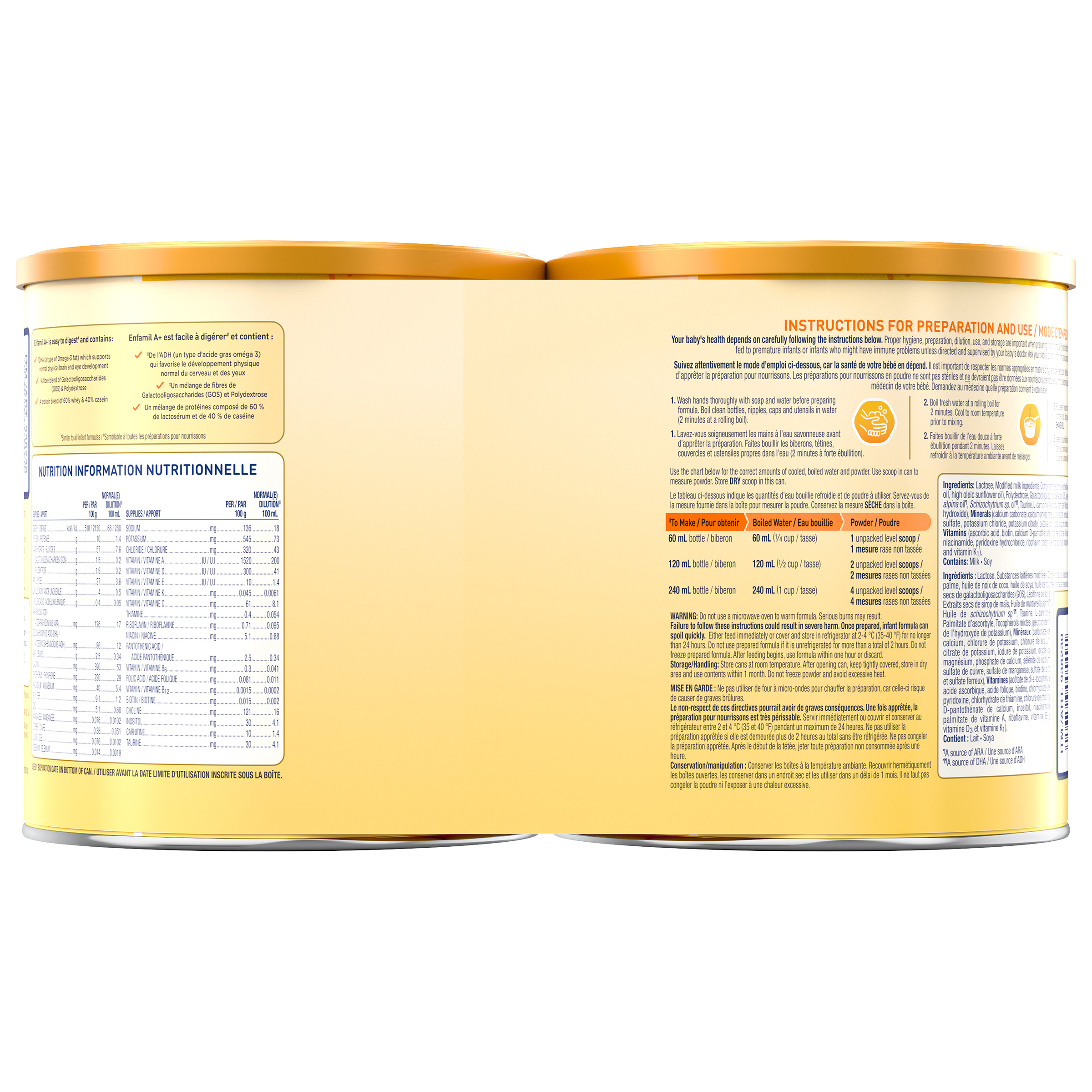 Enfamil A+ Infant Formula, 765 g, 2-pack | Costco