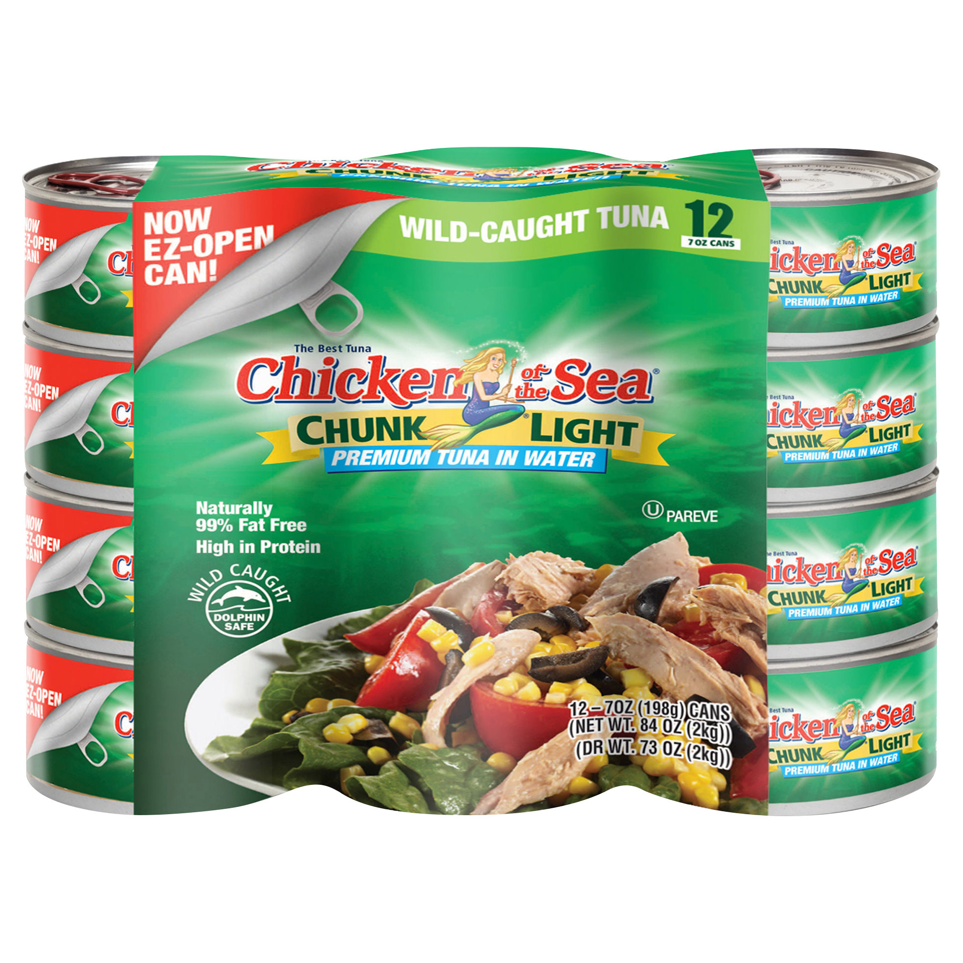 Chicken of the Sea  Chunk Light Premium Tuna in Water  7 oz  12-Count