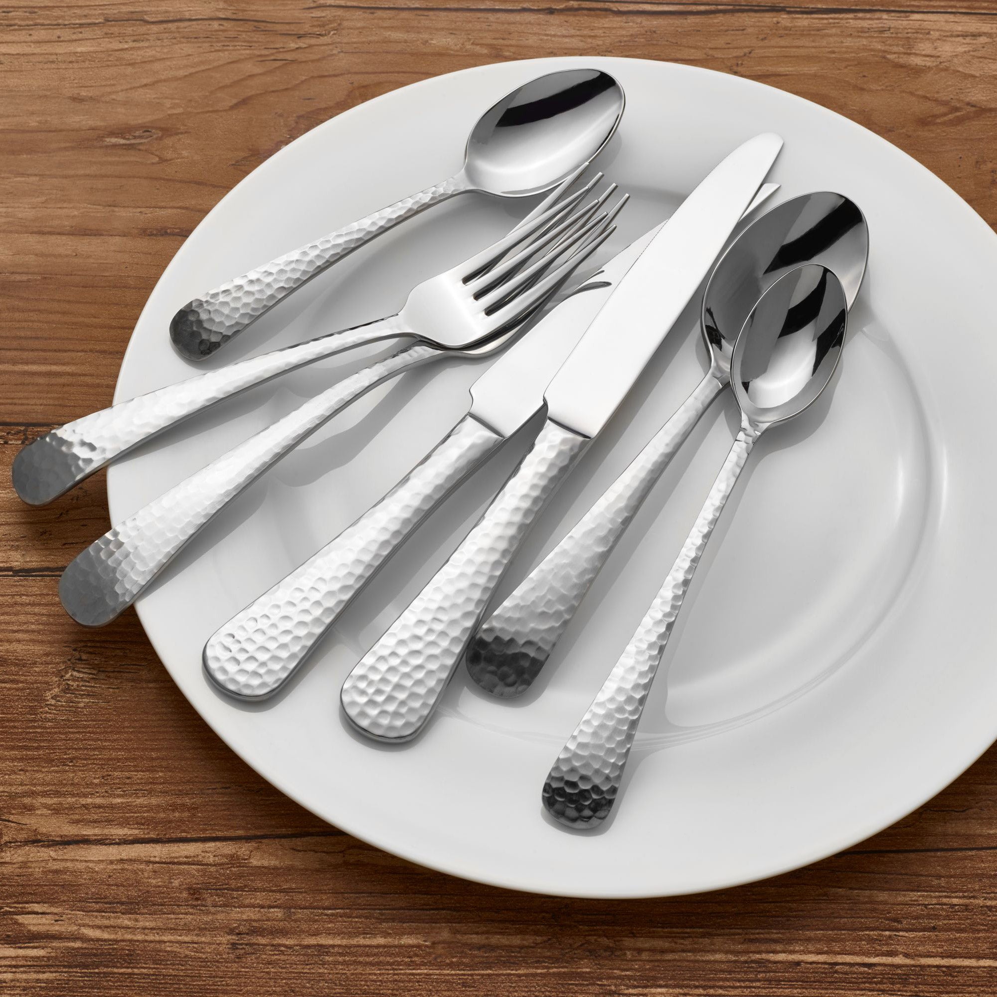 Mikasa Hammered Opulent 112-piece Flatware Set | Costco