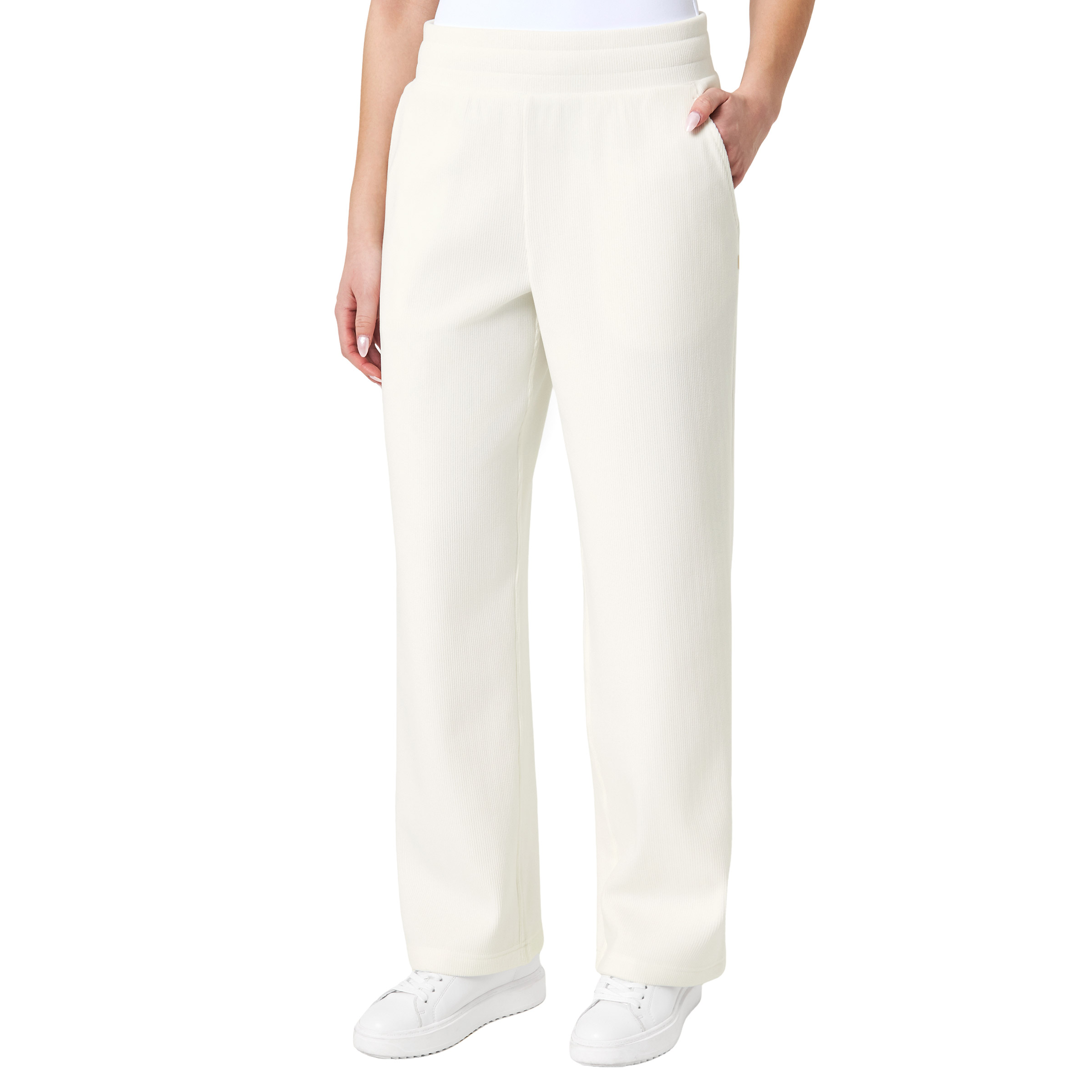 Mondetta Women's Corduroy Textured Wide-Leg Pant