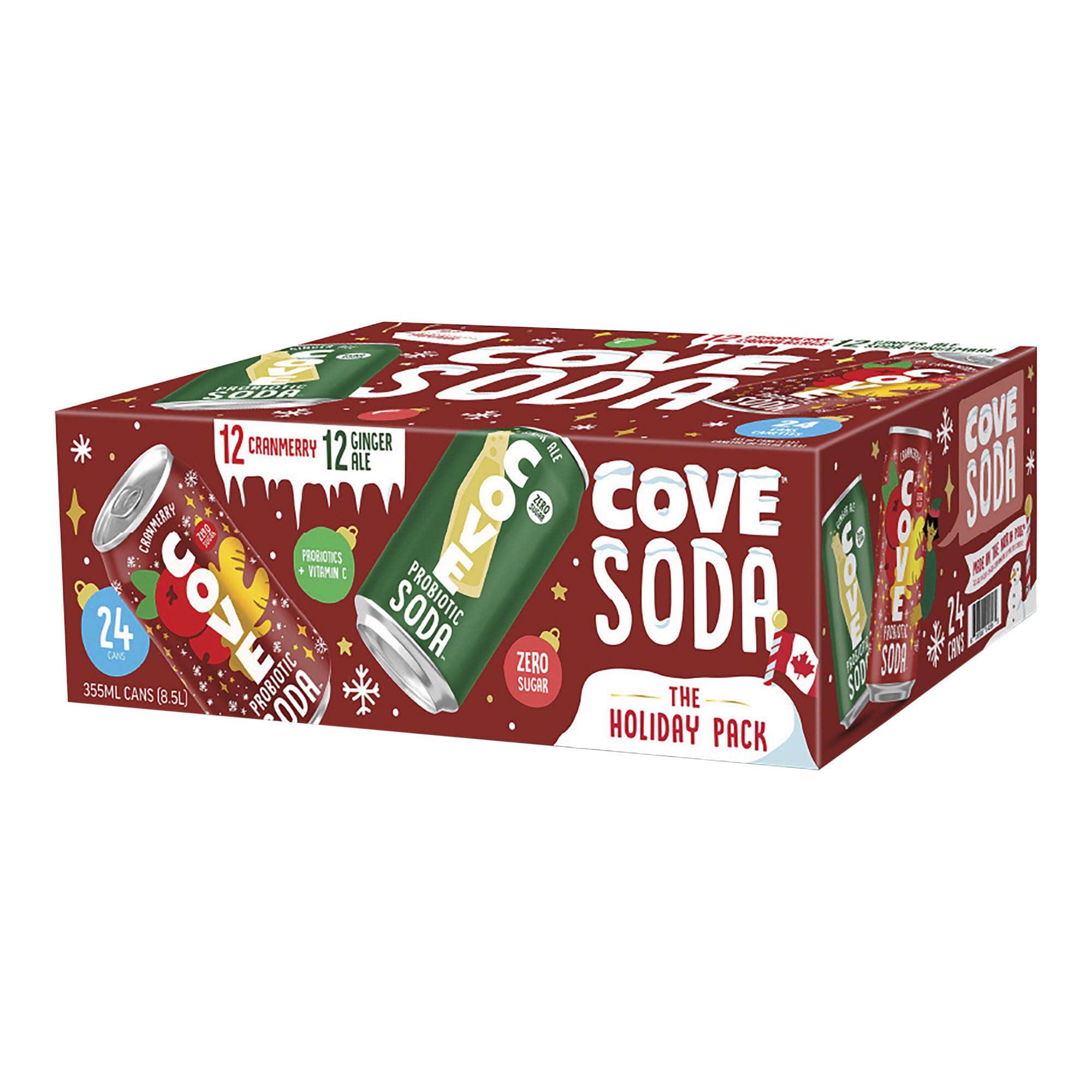 Cove Soda The Holiday Pack, 355 mL 24-pack 