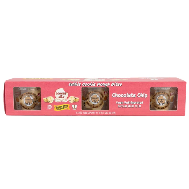 COOKIES-N-MILK COOKIE DOUGH BITES 5/3.6 OZ (1 LB 2 OZ)
