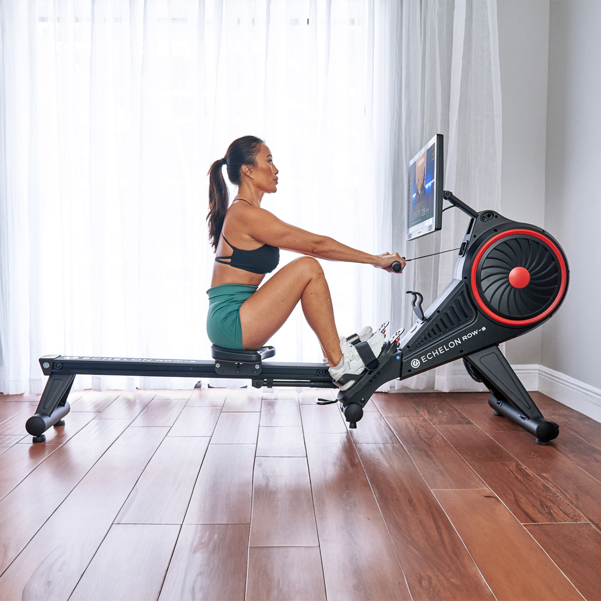 Echelon Row-S Indoor Rowing Machine with 22 in. class Rotating HD ...