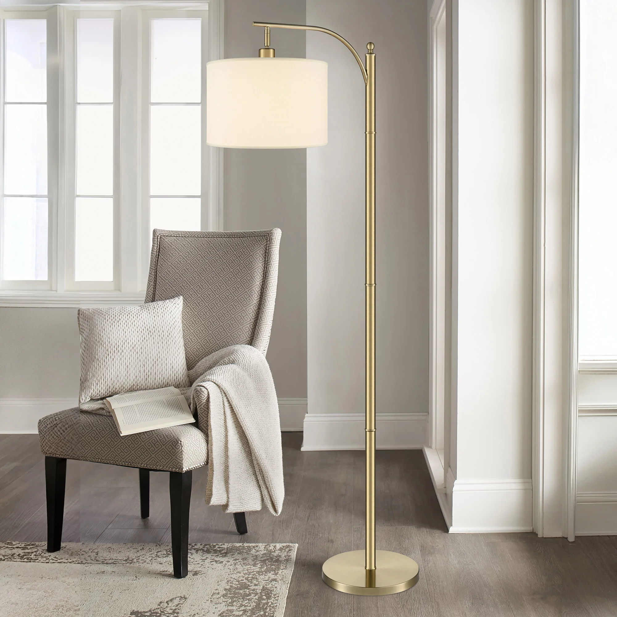 Everett Downbridge Floor Lamp - Gold