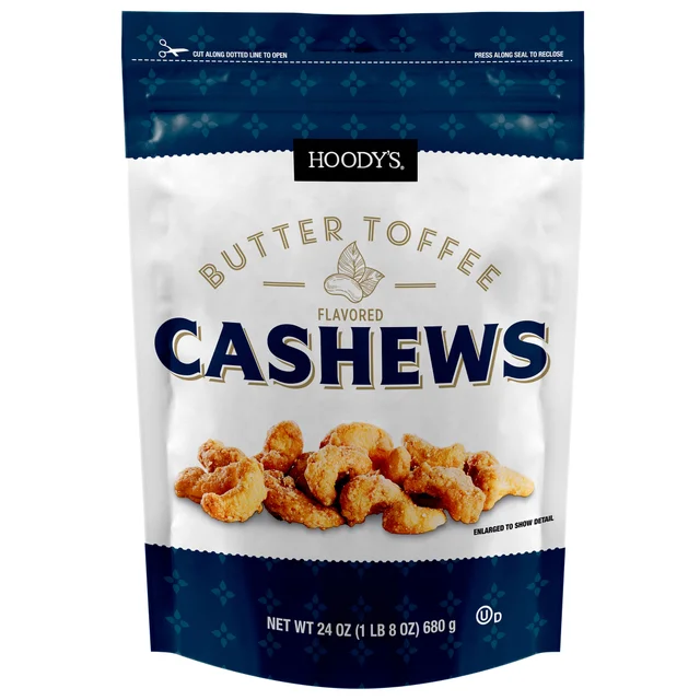 HOODY'S BUTTER TOFFEE CASHEWS 24 OUNCE BAG