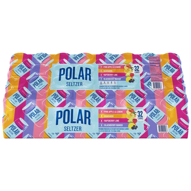 POLAR BEVERAGE VARIETY PACK 32/12 OUNCE CANS
