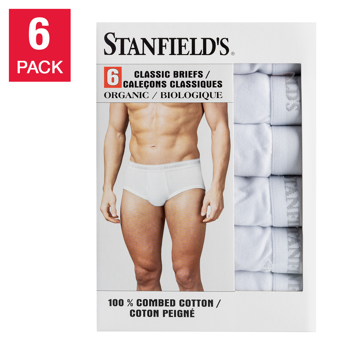 Stanfield’s Men’s Organic Briefs, 6-pack