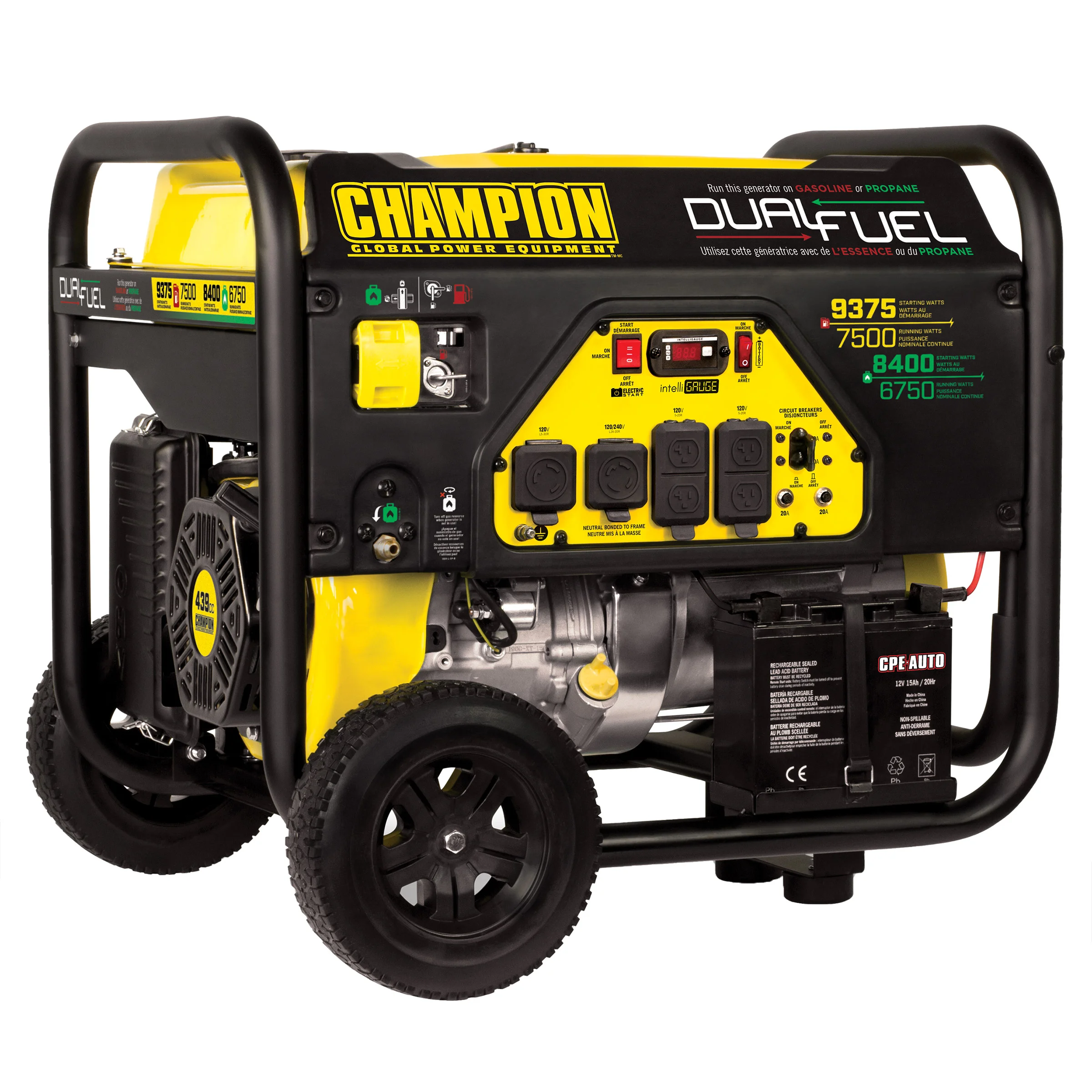 Champion 9375 W Portable Dual Fuel Generator | Costco