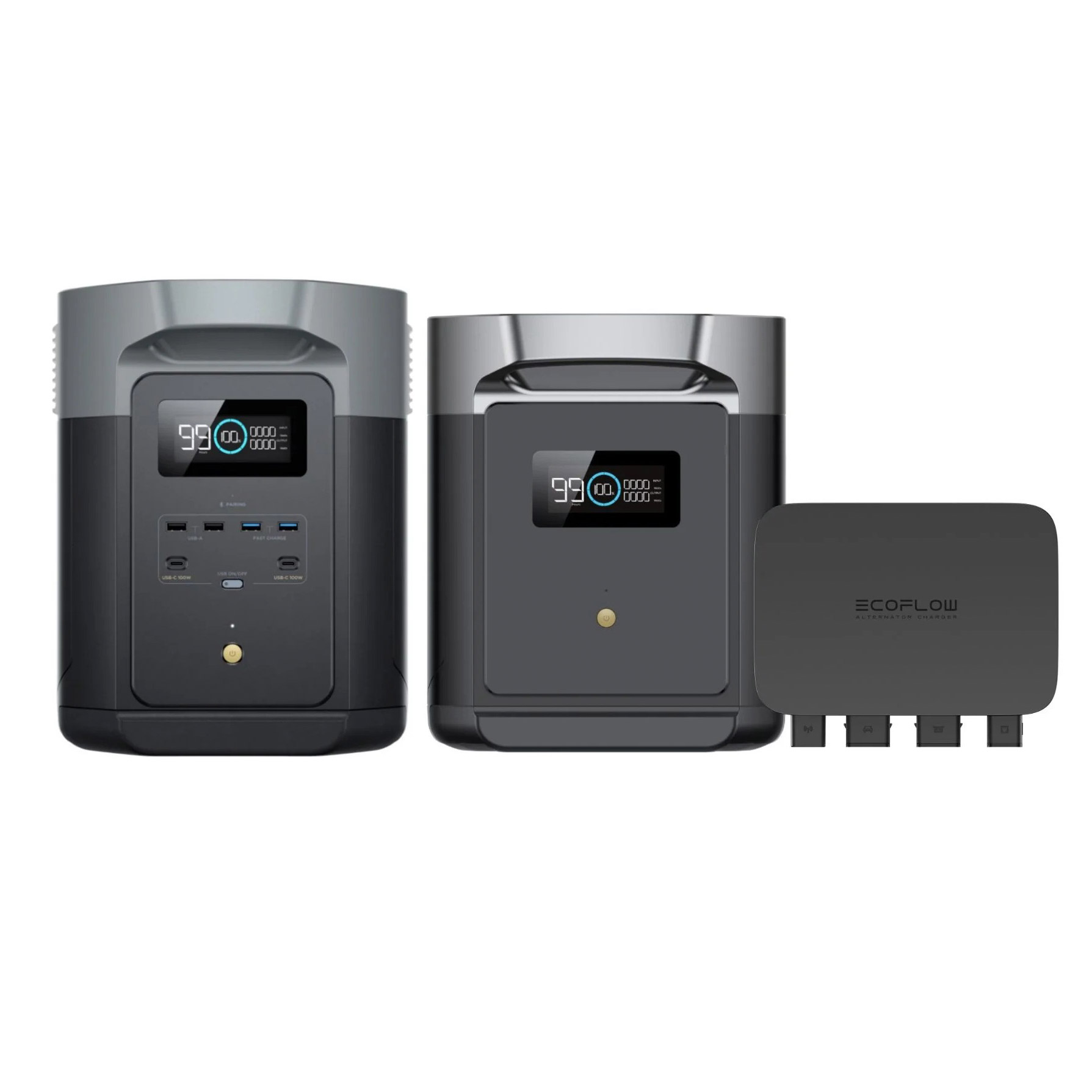 新品未開封EcoFlowDELTA2MaxS定価30万超大容量防災 EcoFlow DELTA 2 Max with Extra Battery + 800W Alternator Charger