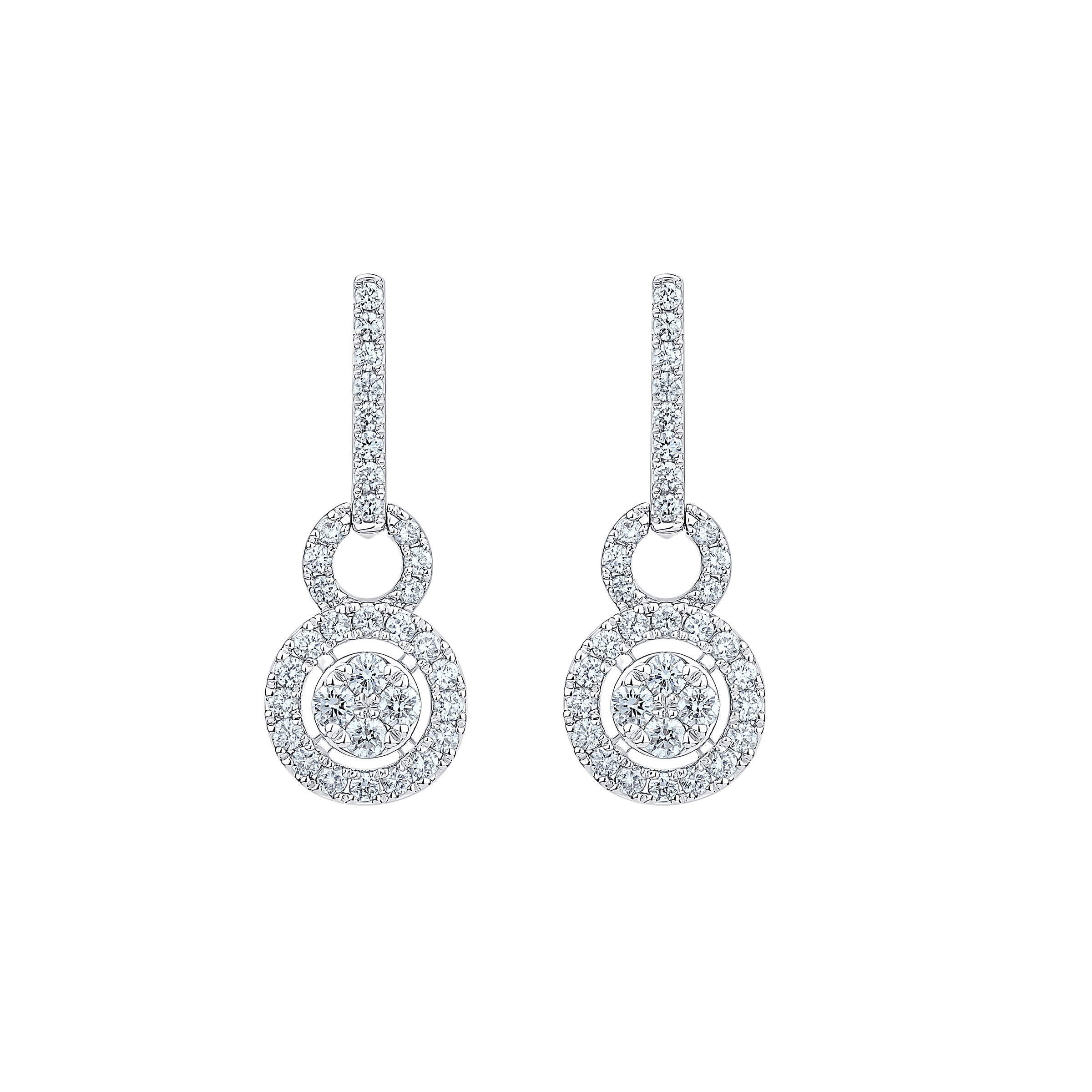 Round Brilliant Diamond Dangle Earrings (0.50 ctw)