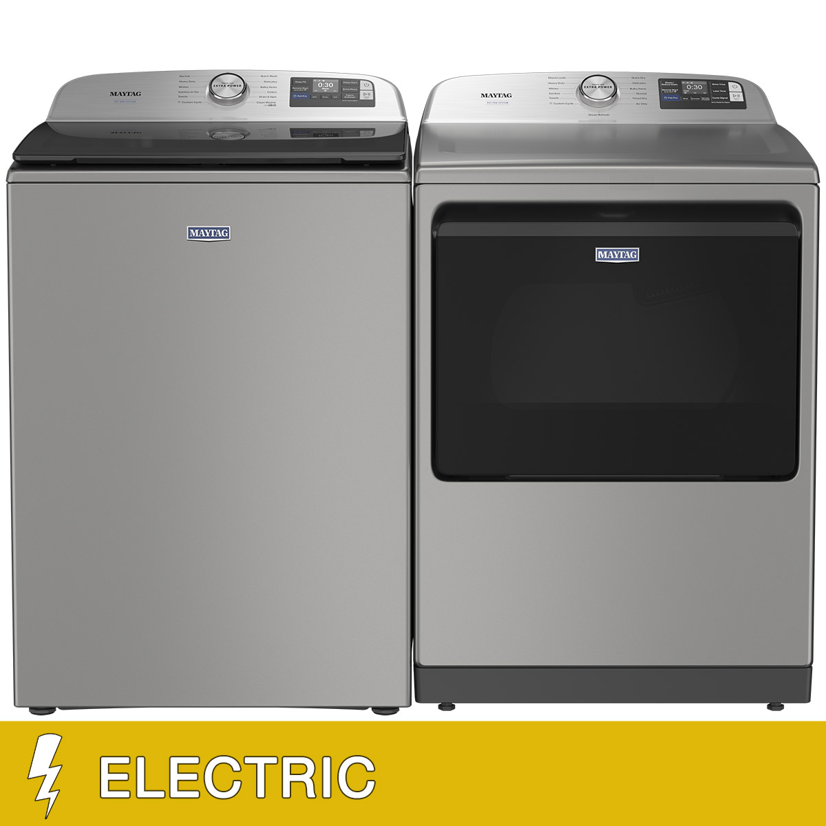 Maytag 5.2 cu. ft. Top Load Washer and 7.4 cu. ft. ELECTRIC Dryer