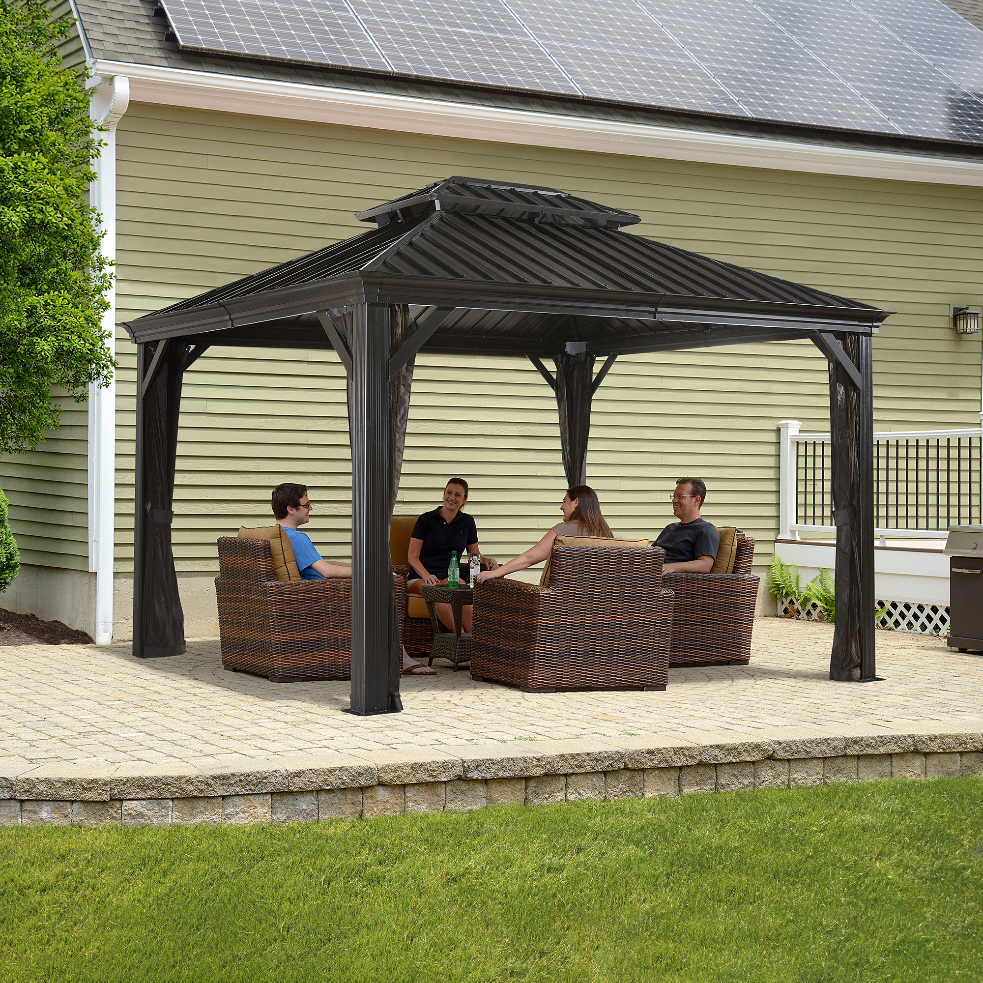 Sojag Messina Galvanized Steel Roof Gazebo - 12 ft. x 12 ft. | Costco