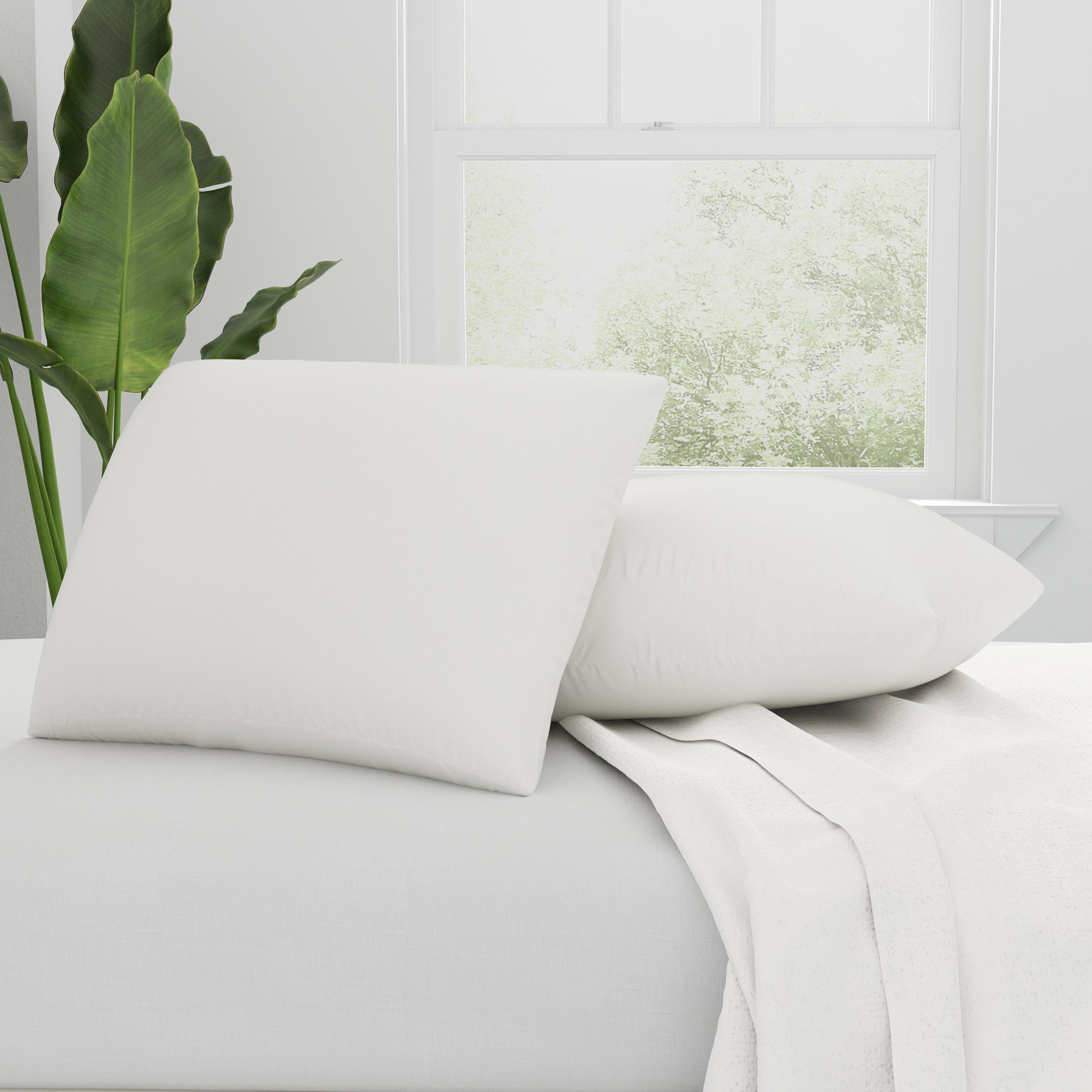 AllerEase Organic Cotton Top Allergy Protection Pillow  2-pack