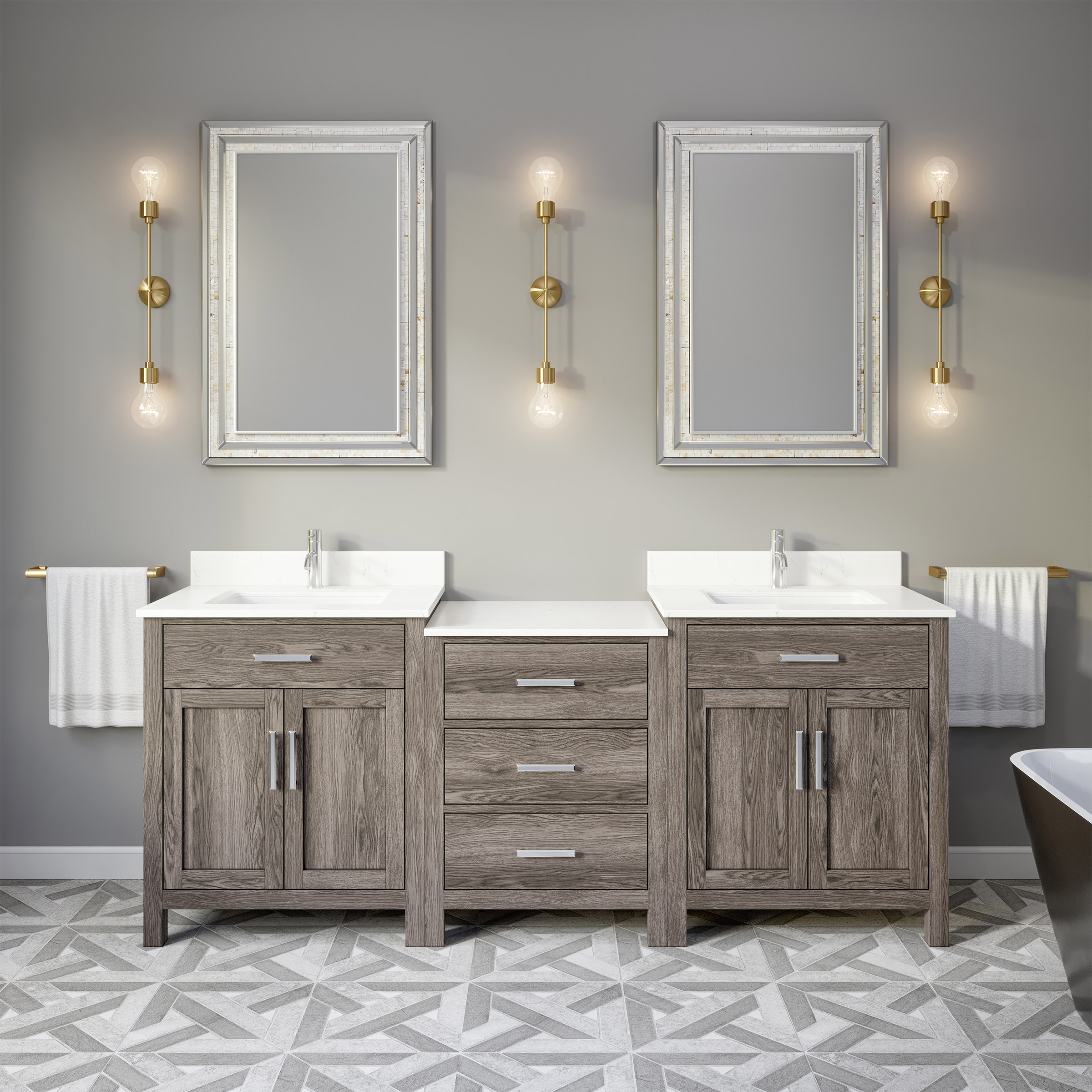 Katie Bath Vanity by Studio Bathe in Gray