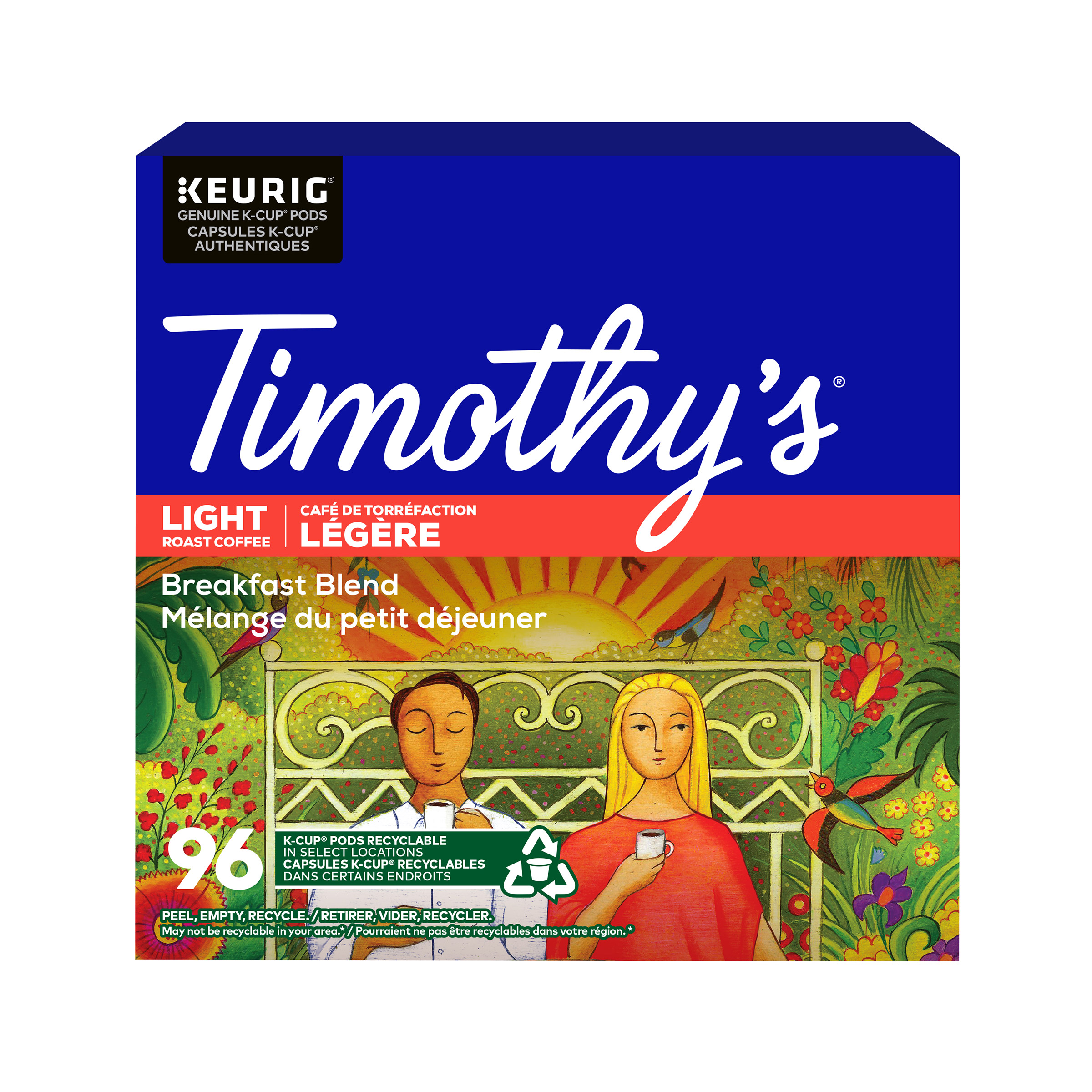 Timothy’s World Coffee Breakfast Blend K-Cup Pods, 96-count