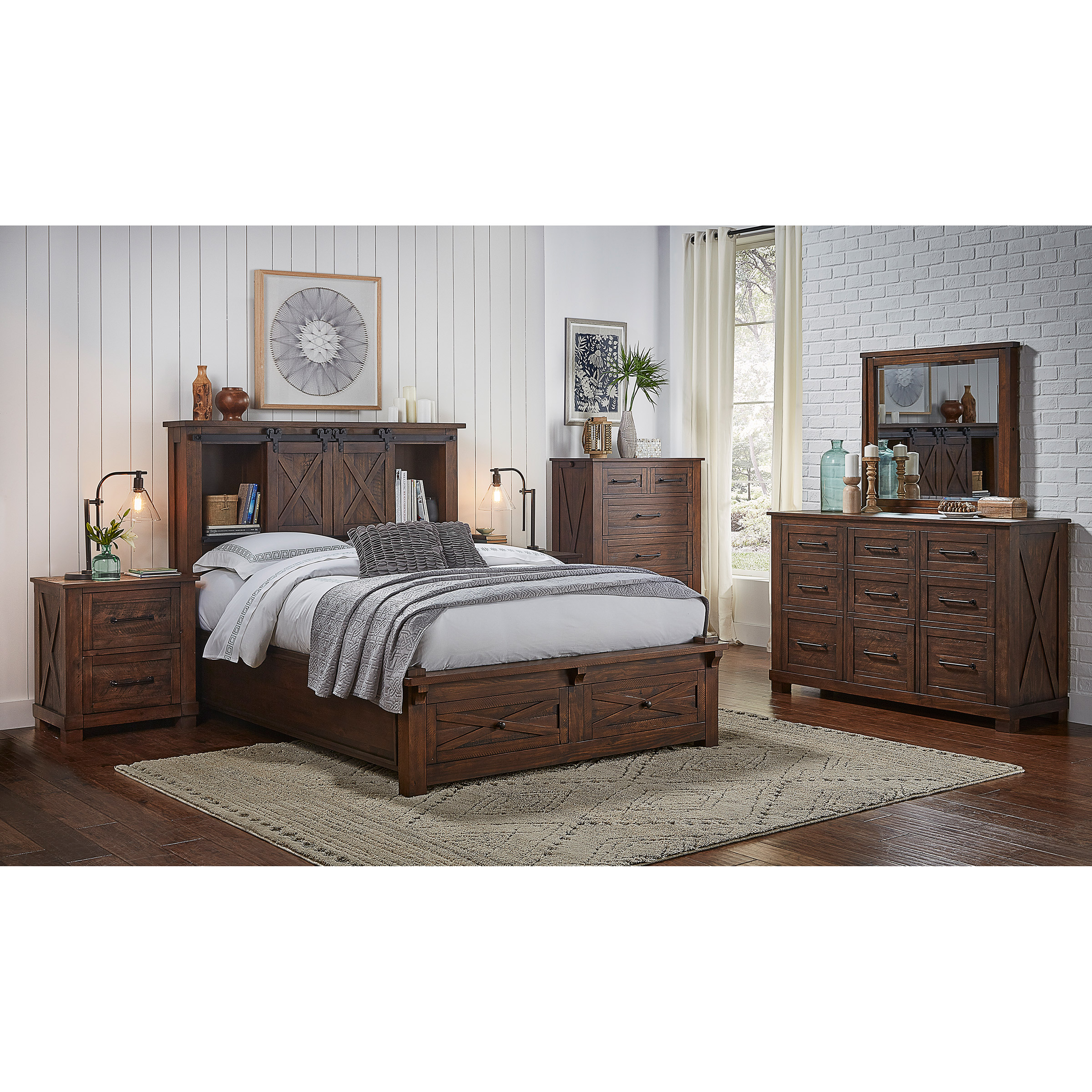 Alpine Ridge Rustic Solid Wood 6-piece King Bedroom Set