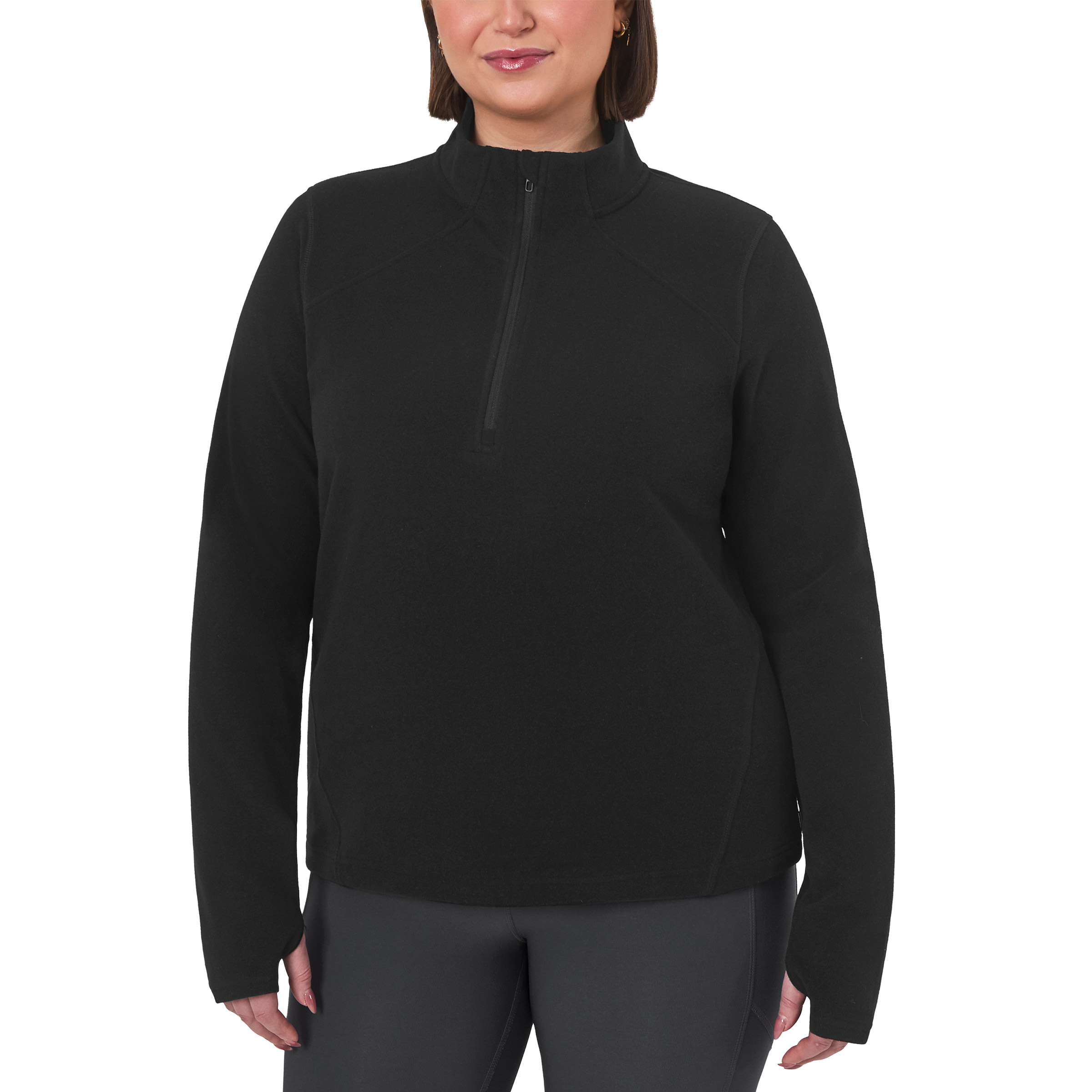Mondetta Women's Quarter Zip Micro Polar Fleece Pullover
